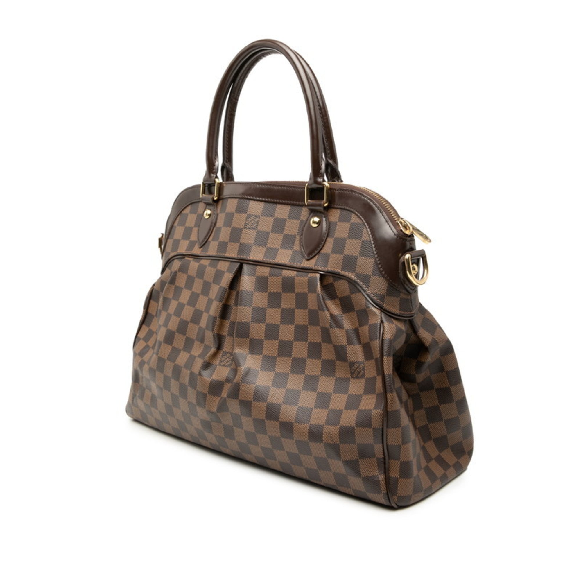 Louis Vuitton Brown Pvc Leather Handbag Shoulder Bag