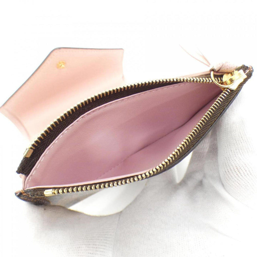 Louis Vuitton Ebene Rose Ballerine Coated Canvas Wallet (Tri-Fold)