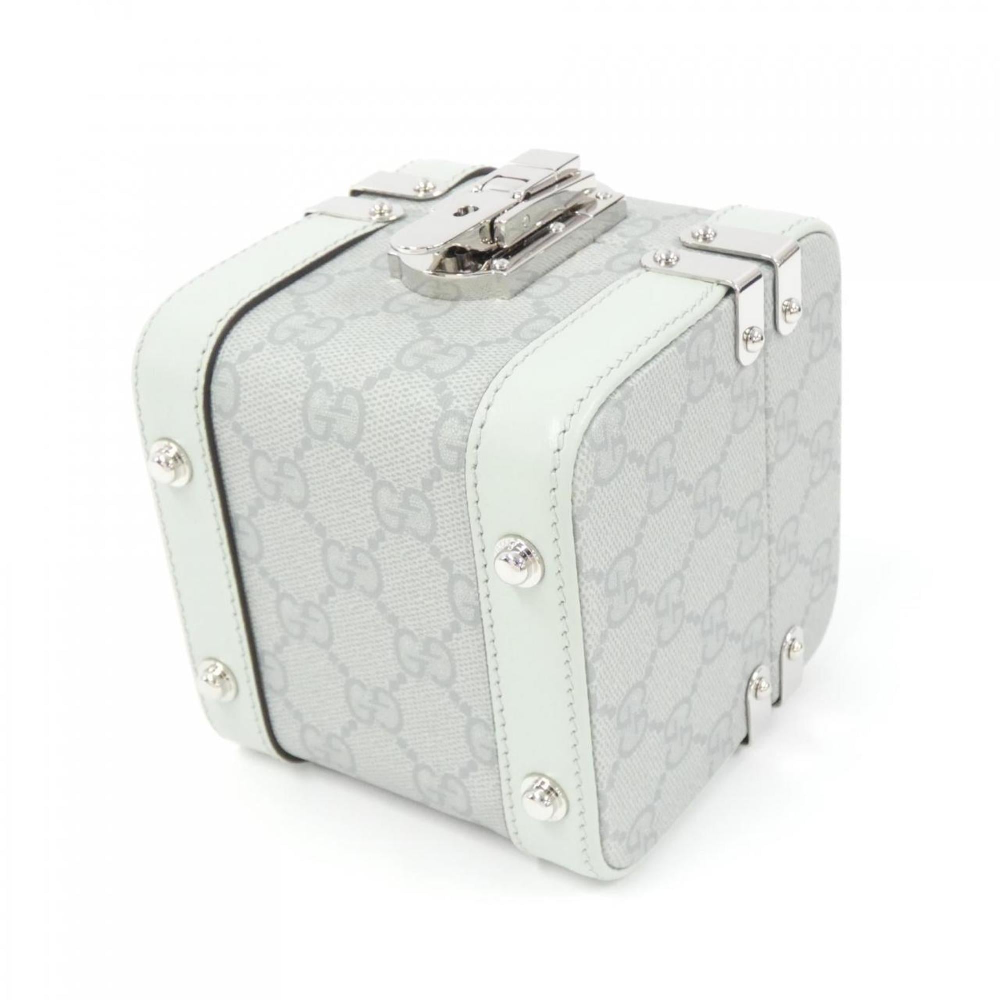 Gucci Pale Green Gg Supreme Leather Vanity Bag (Pre-Owned)