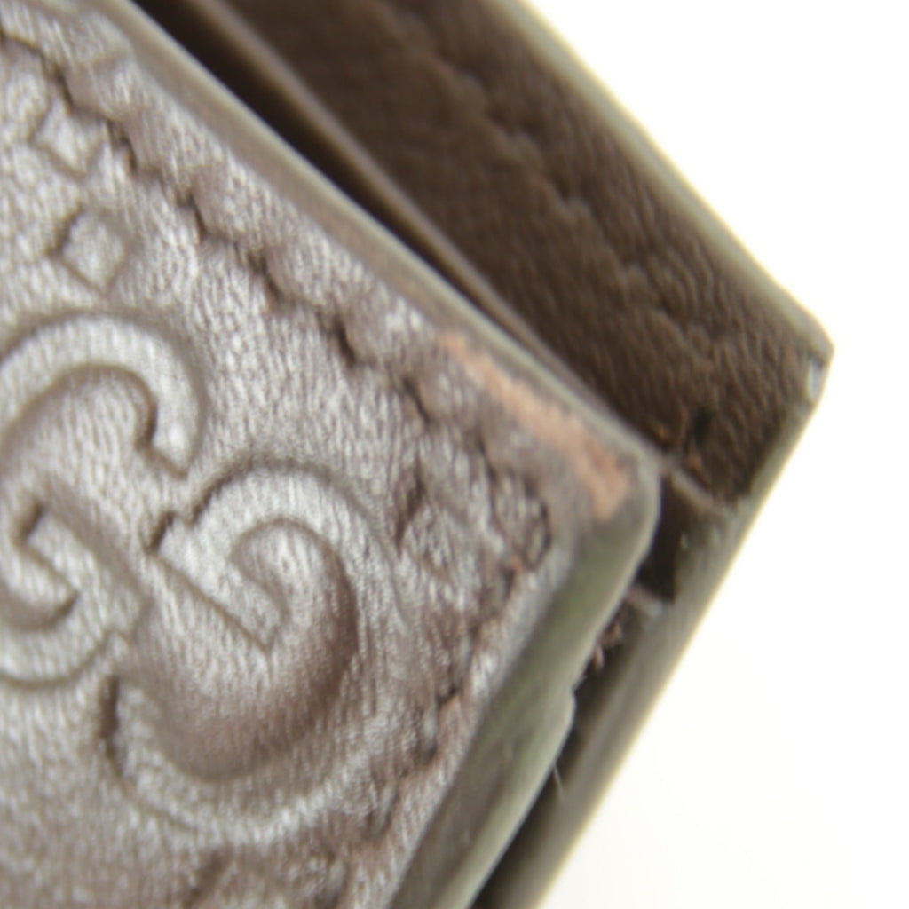 Gucci Brown Leather Long Bill Wallet (Bi-Fold) (Pre-Owned)