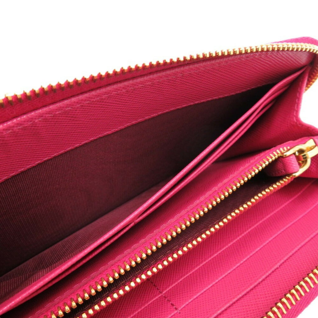 Prada Pink Leather Long Wallet (Bi-Fold)
