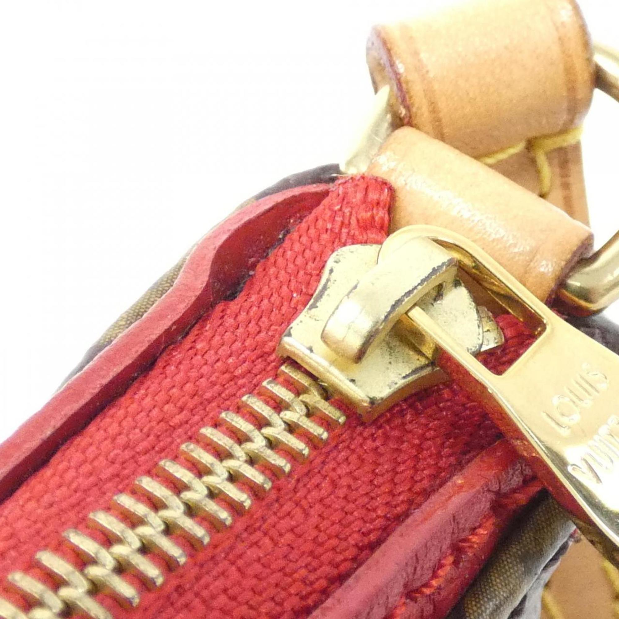 Louis Vuitton Cerise Marron Coated Canvas Leather Handbag