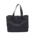Chanel Black Leather Nylon Canvas Handbag Tote Bag