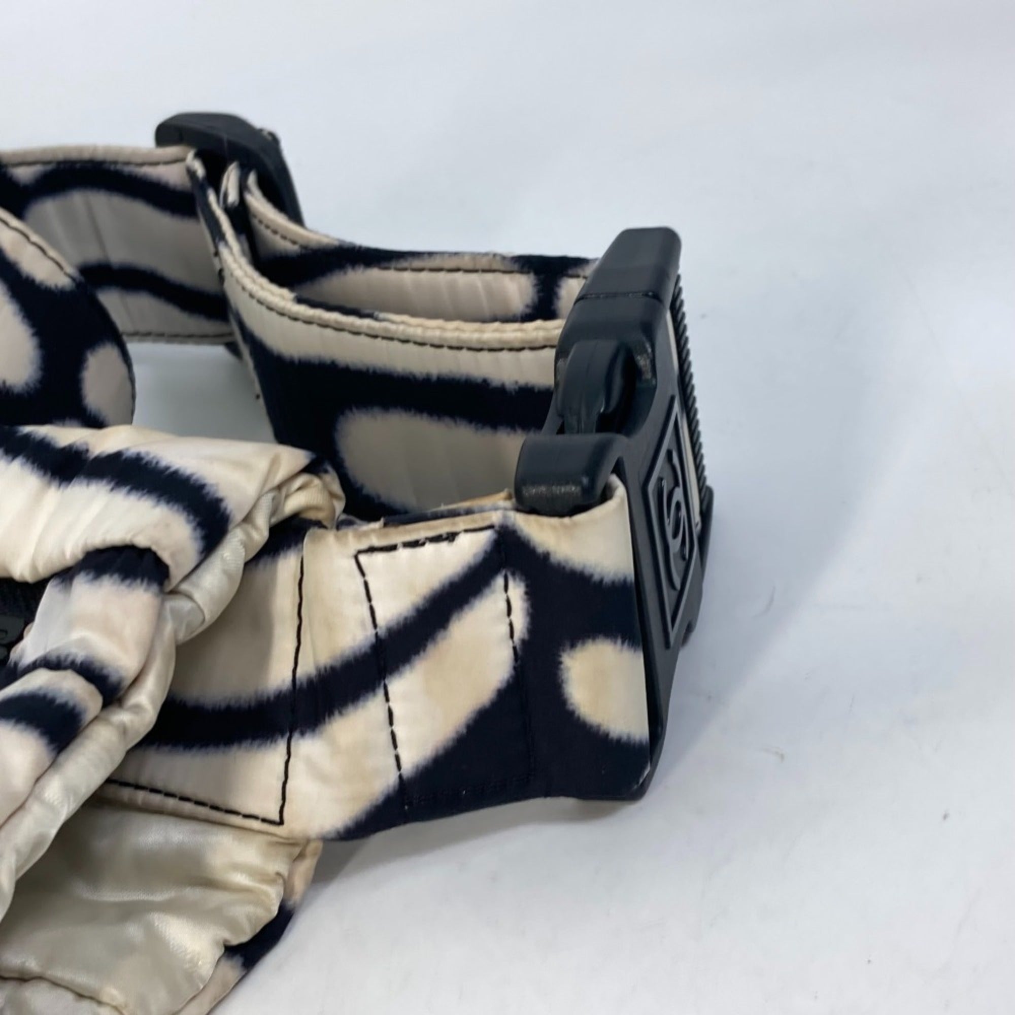 Chanel Sport Black White Nylon Messenger Bag Shoulder Bag
