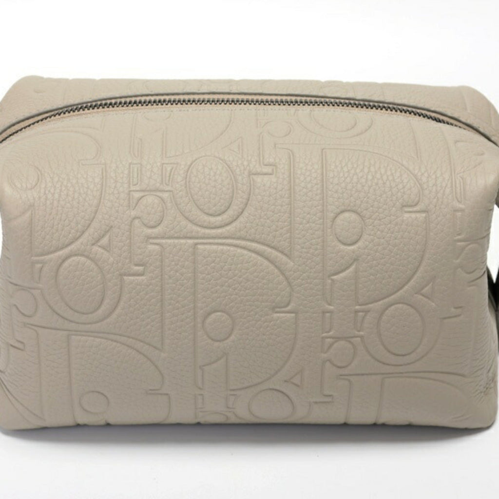 Christian Dior Gray Leather Pouch (Pre-Owned)