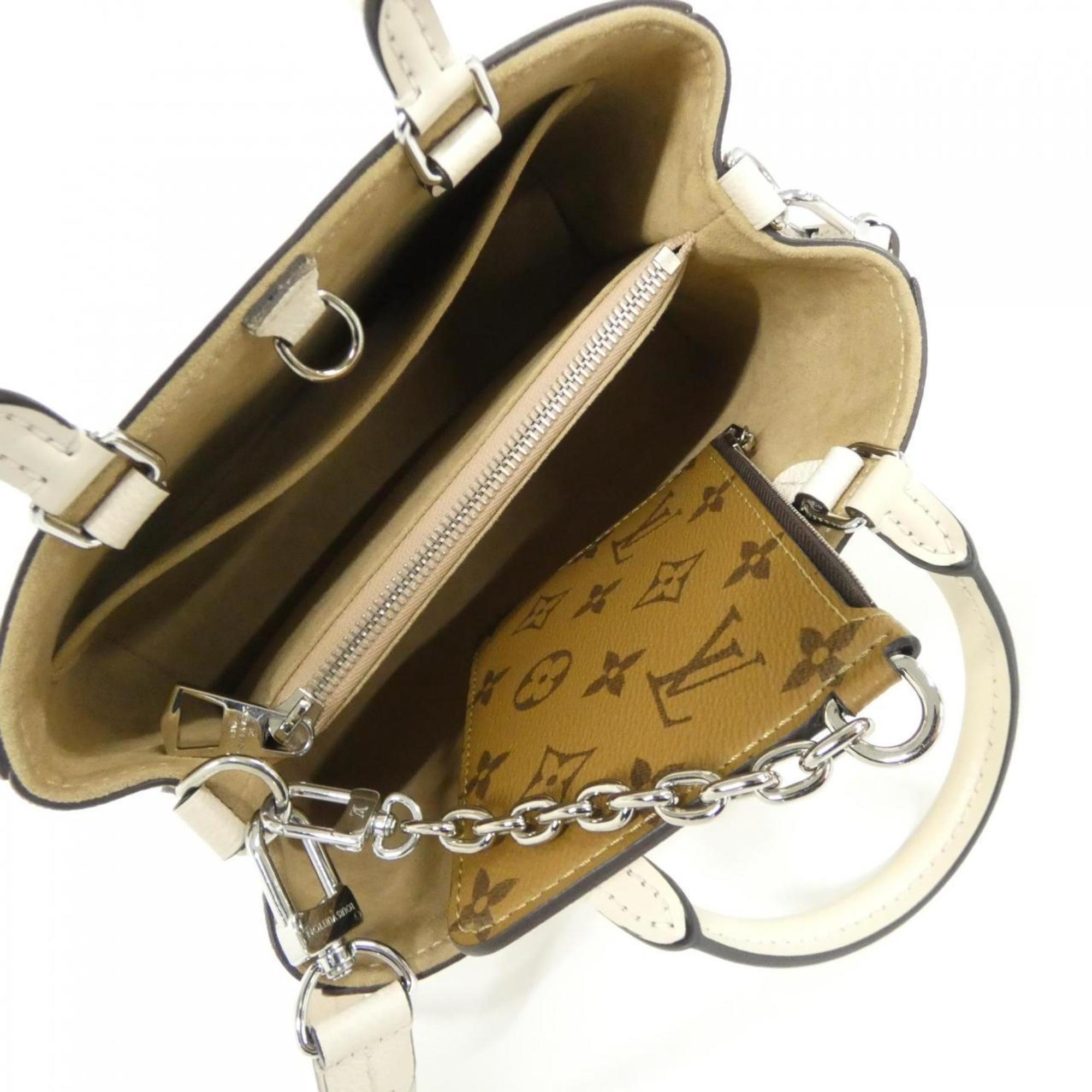 Louis Vuitton Silver Leather Handbag Shoulder Bag