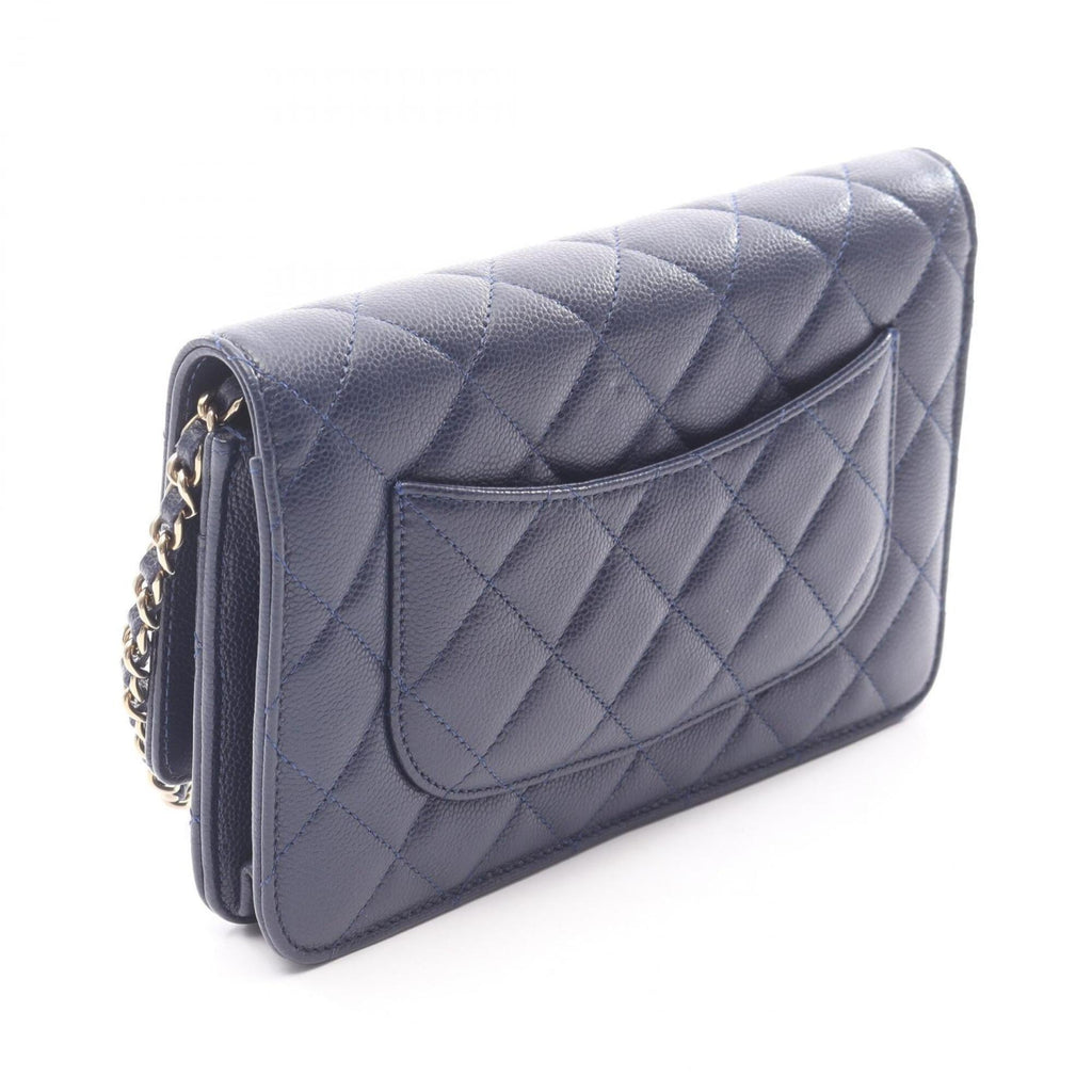 Chanel Navy Grained Calfskin Handbag Shoulder Bag