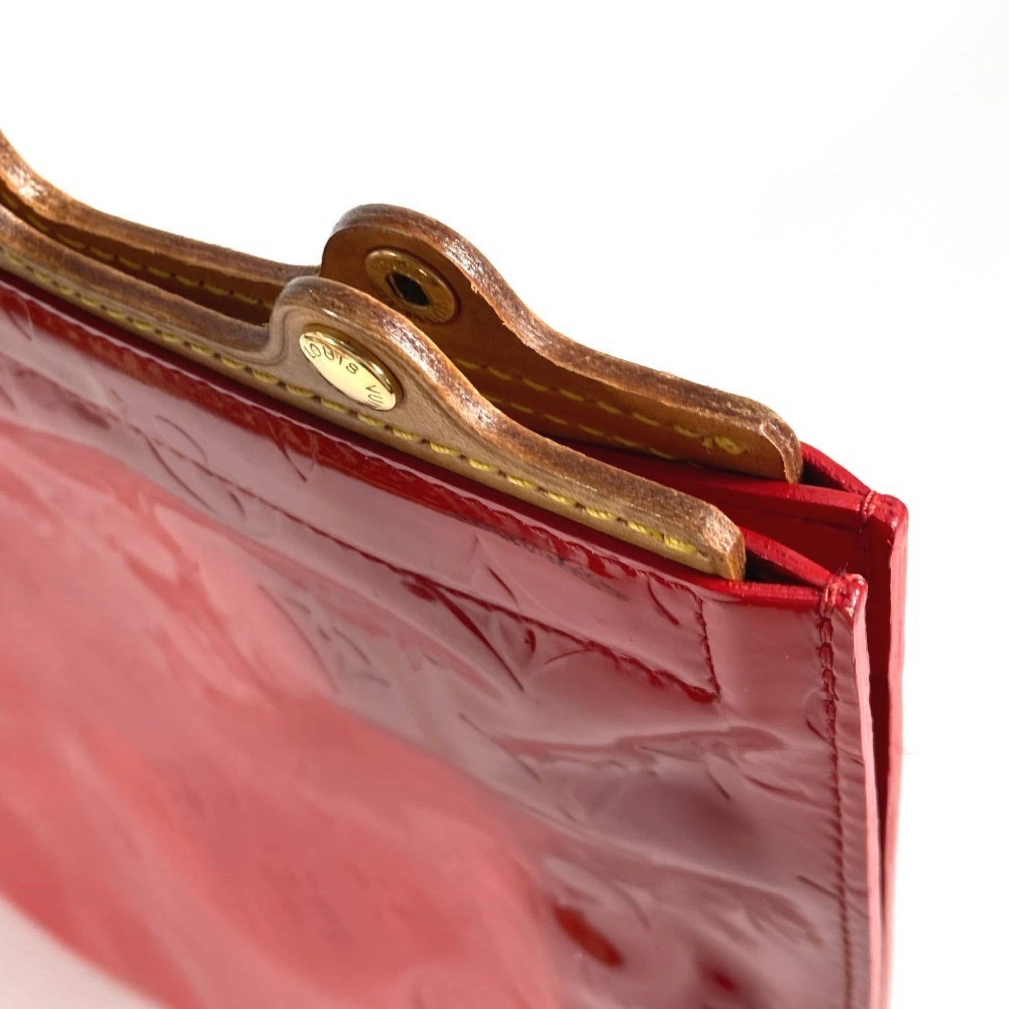 Louis Vuitton Red Color Monogram Vernis Handbag Tote Bag