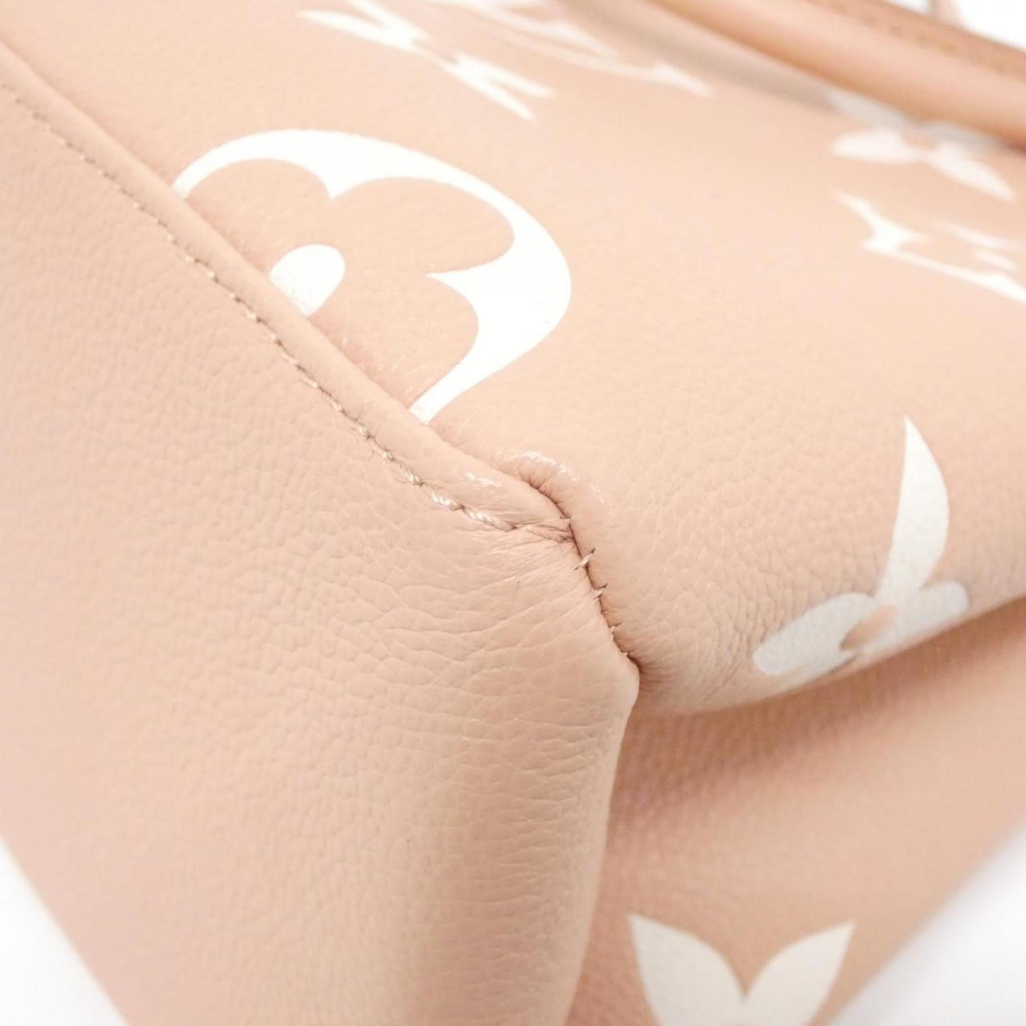 Louis Vuitton Cream Pink Leather Handbag