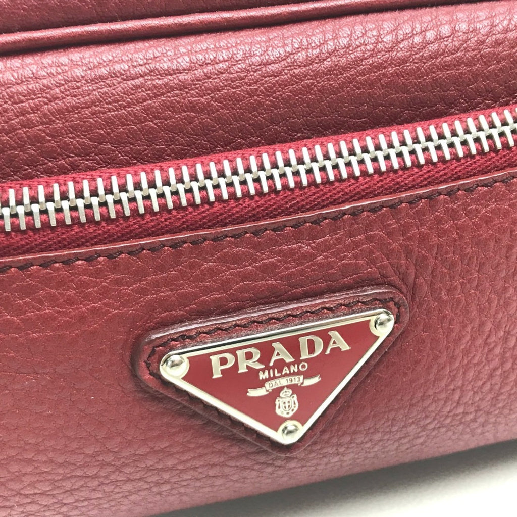 Prada Red Color Leather Pouch