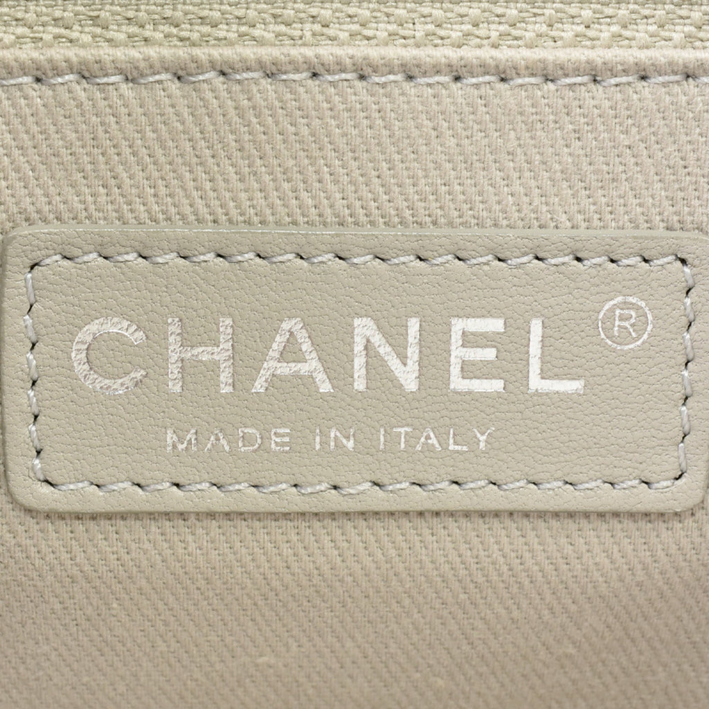 Chanel Off-White Grained Calfskin Shoulder Bag