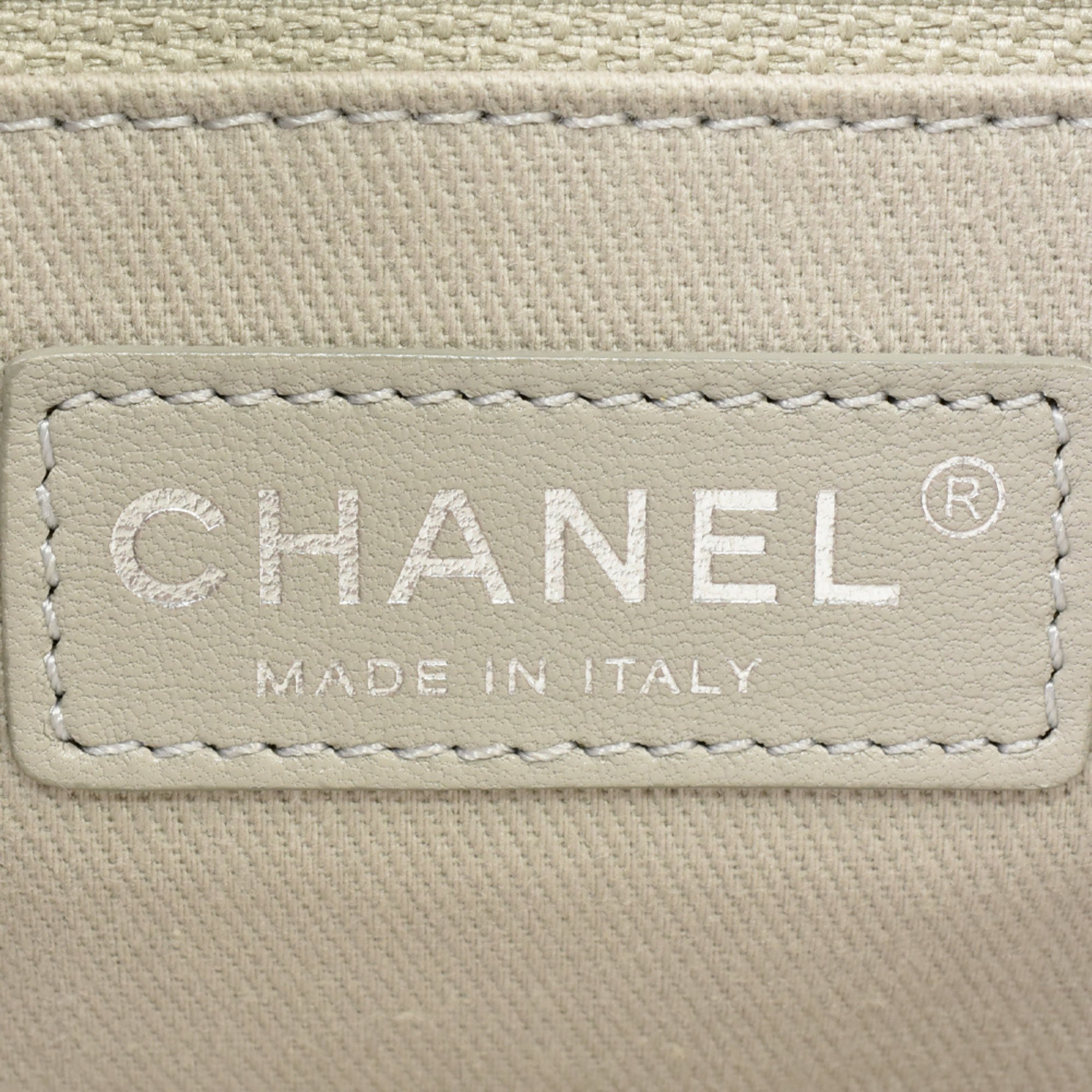 Chanel Off-White Grained Calfskin Shoulder Bag