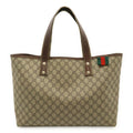 Gucci Beige Brown Gg Supreme Pvc Canvas Shoulder Bag Tote Bag (Pre-Owned)