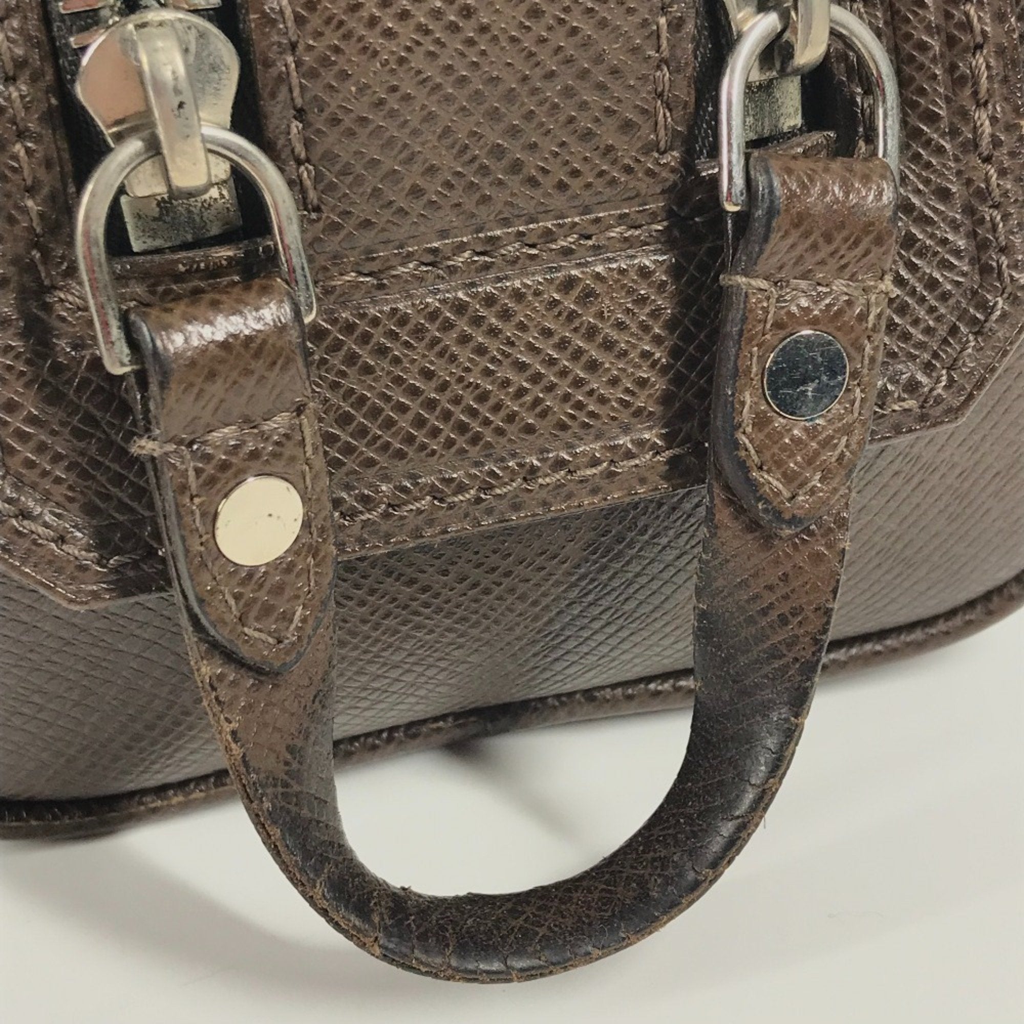 Louis Vuitton Brown Grizzly Taiga Leather Pouch