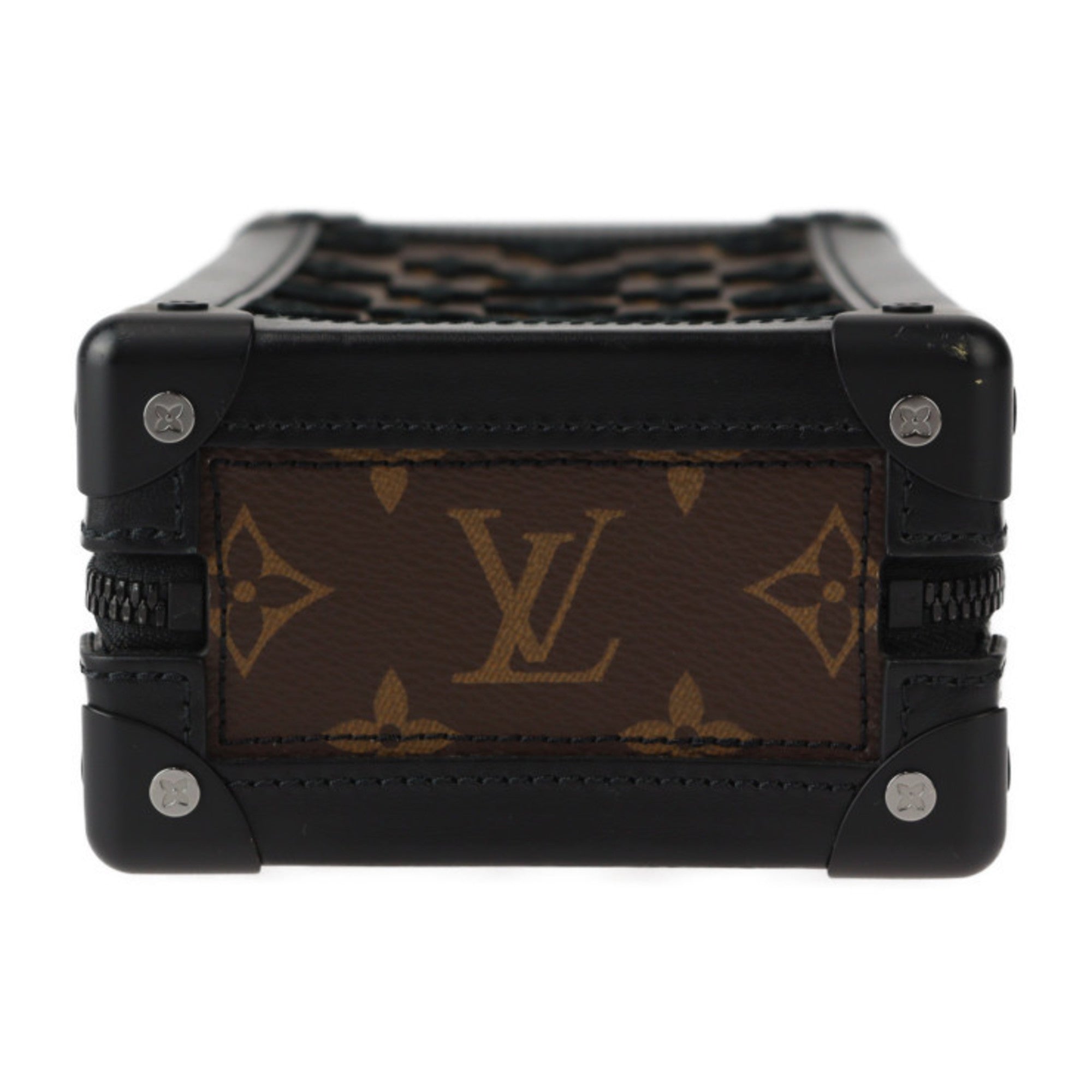 Louis Vuitton Black Brown Monogram Monogram Handbag Pochette Shoulder Bag