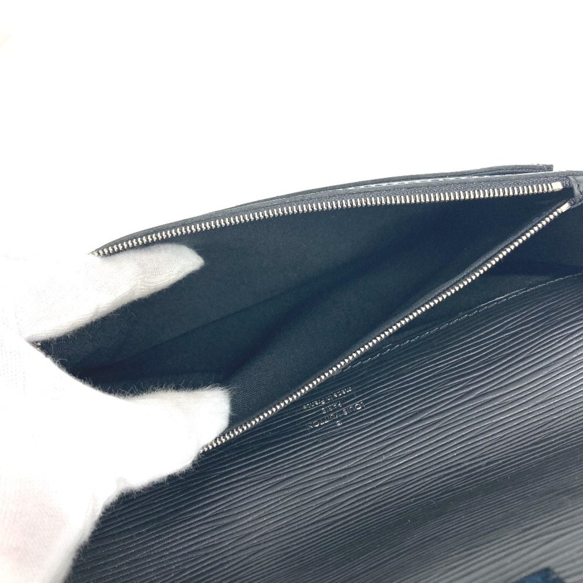 Louis Vuitton Black Noir Epi Leather Clutch Bag Pouch