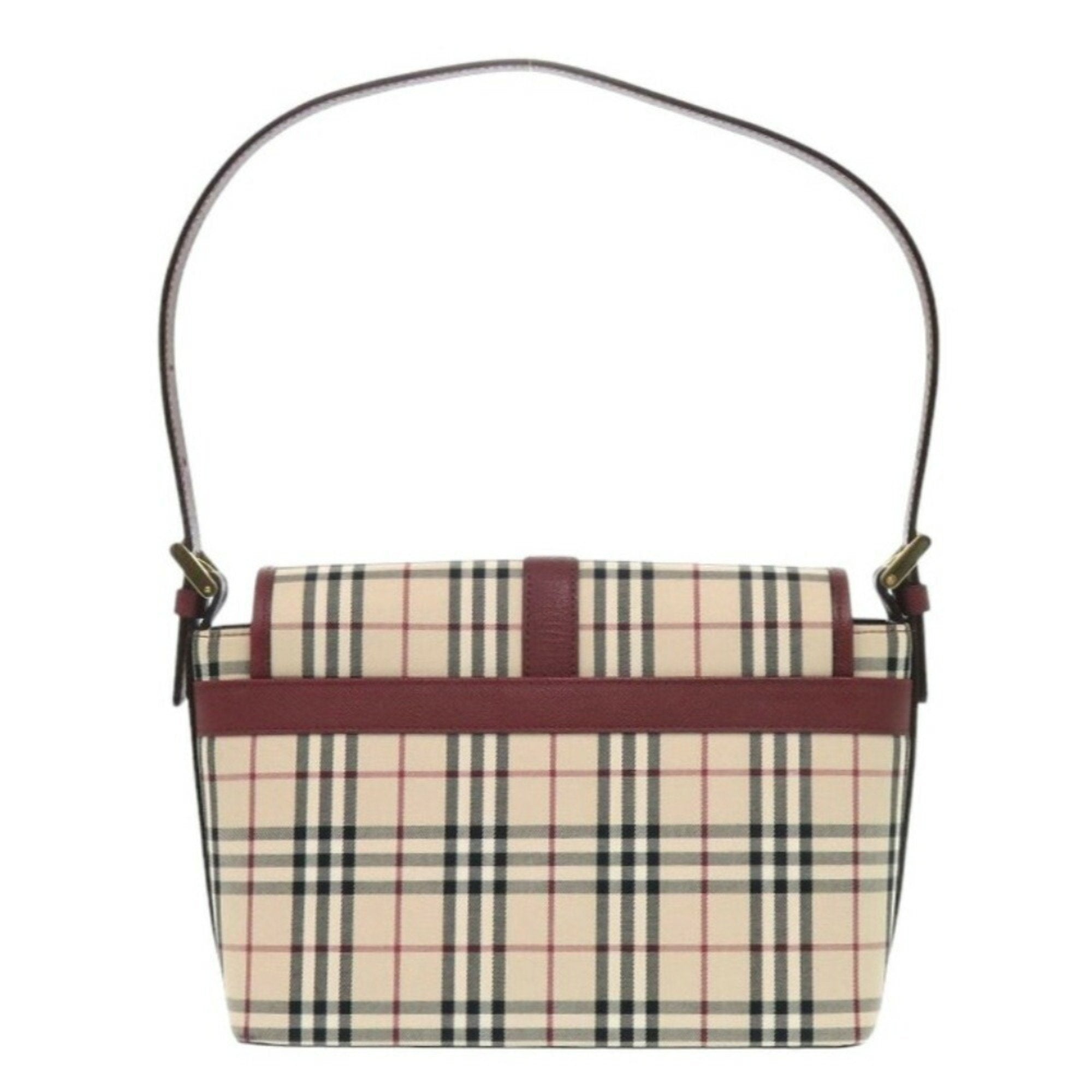 Burberry Beige Canvas Leather Handbag Shoulder Bag