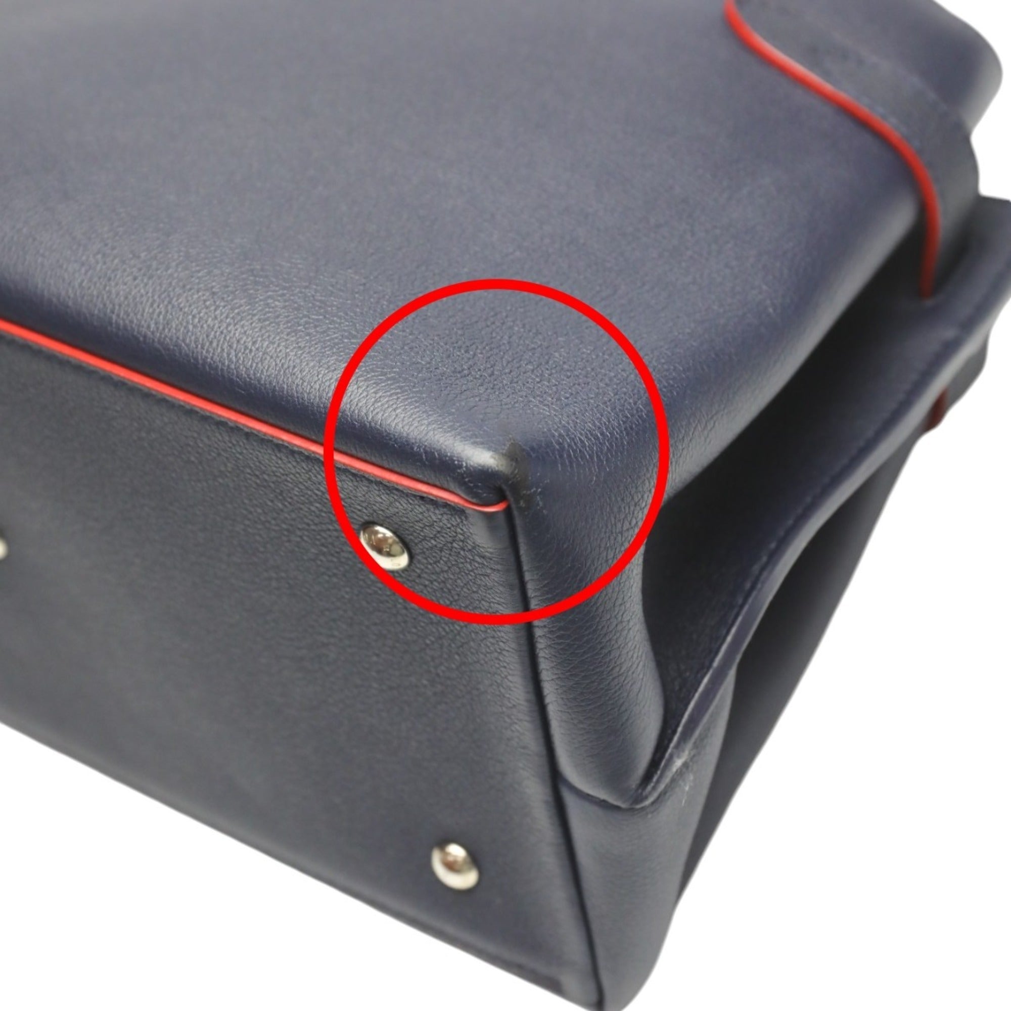 Louis Vuitton Navy Red Color Handbag