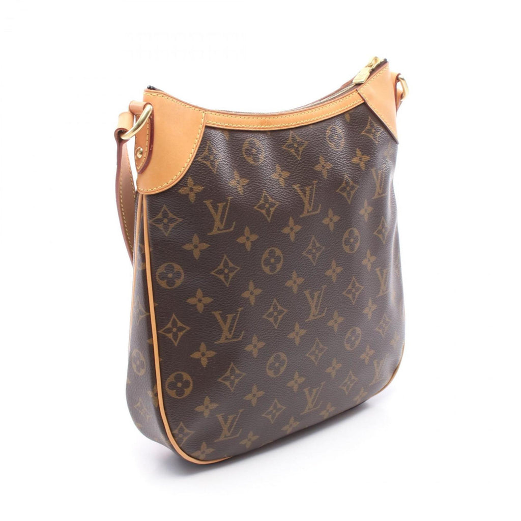 Louis Vuitton Brown Coated Canvas Leather Shoulder Bag