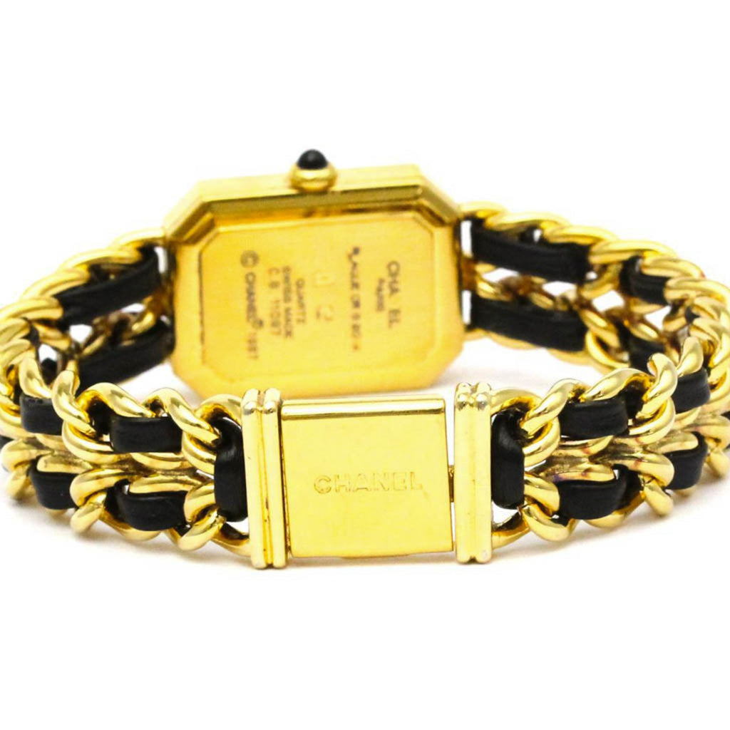 Chanel Premiere Rock Quartz Watch Plated Metal And Leather Watch