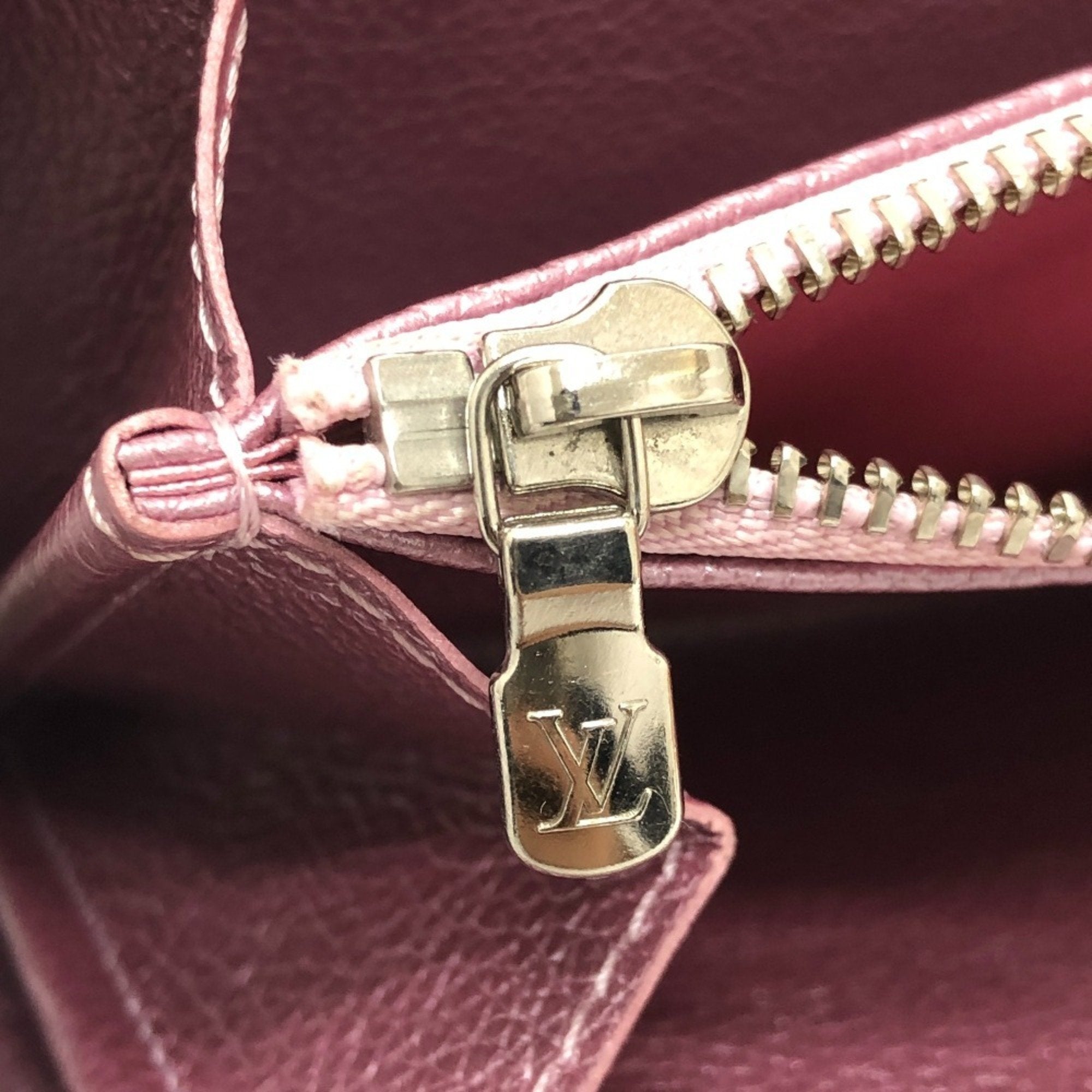 Louis Vuitton Metallic Pink Leather Long Wallet