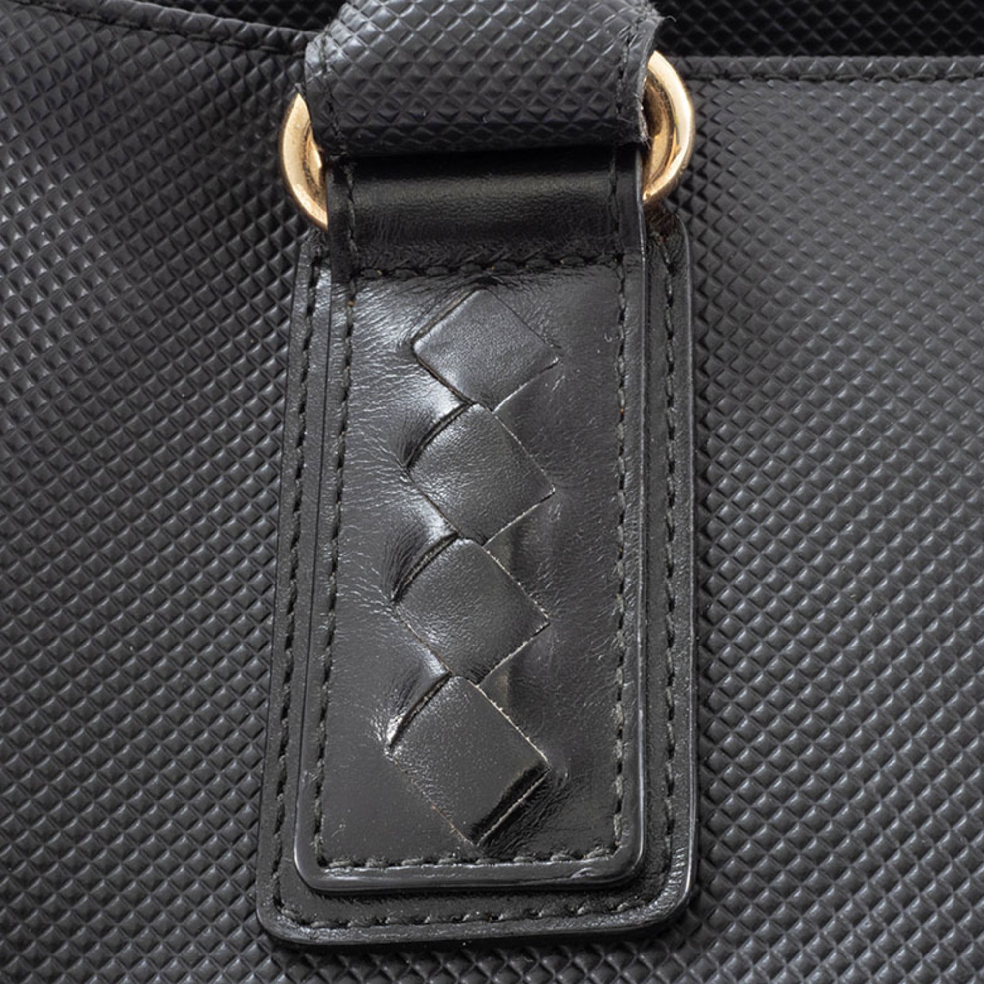 Bottega Veneta Black Pvc Leather Tote Bag