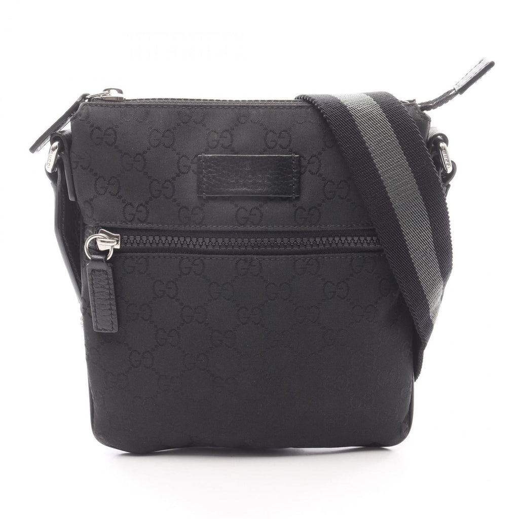 Gucci Black Nylon Leather Shoulder Bag (Pre-Owned)