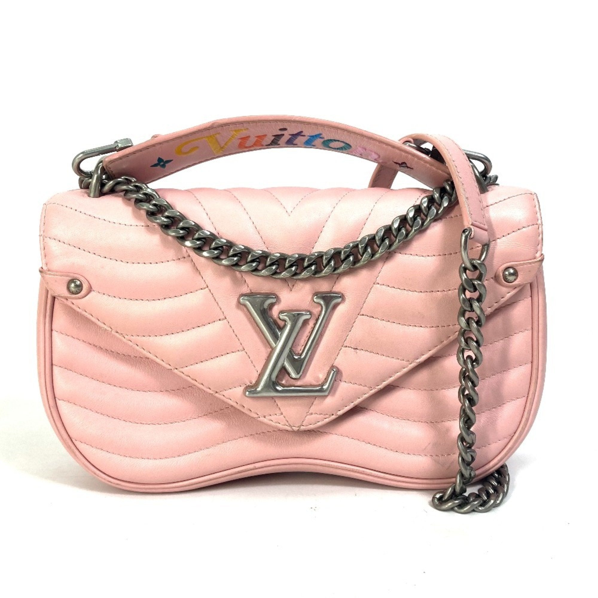 Louis Vuitton Pink Leather Handbag Shoulder Bag