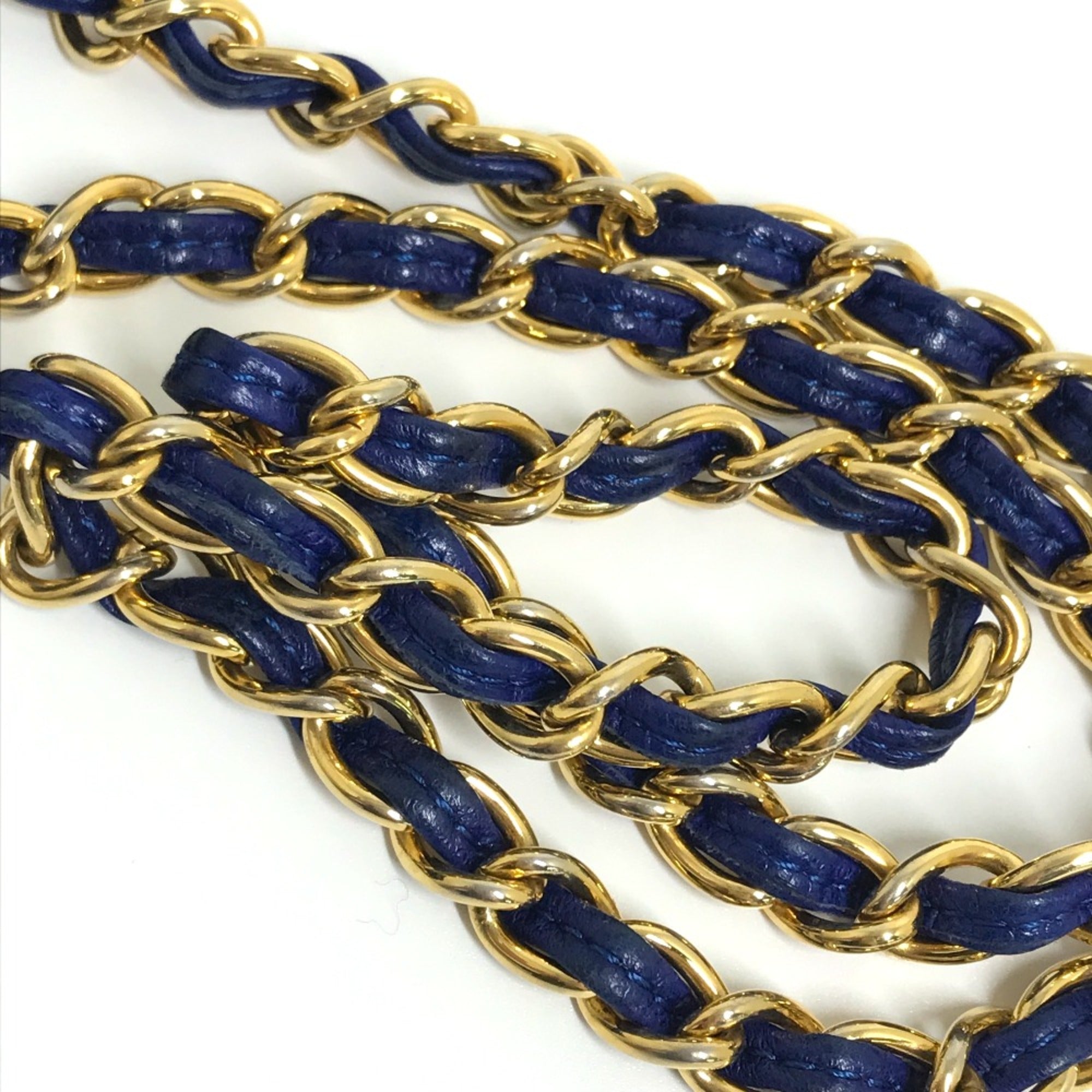 Chanel Blue Leather Shoulder Bag