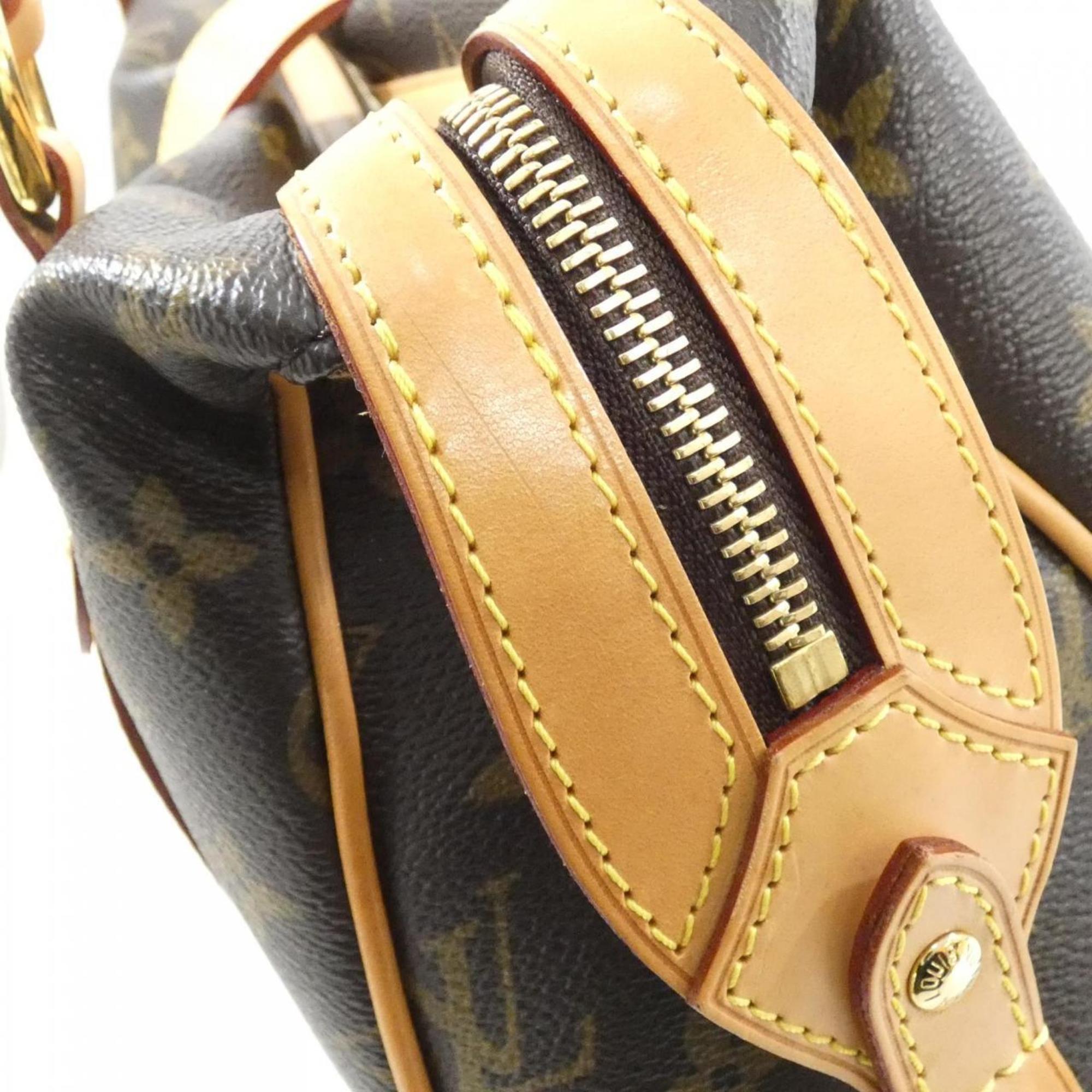 Louis Vuitton Brown Coated Canvas Shoulder Bag