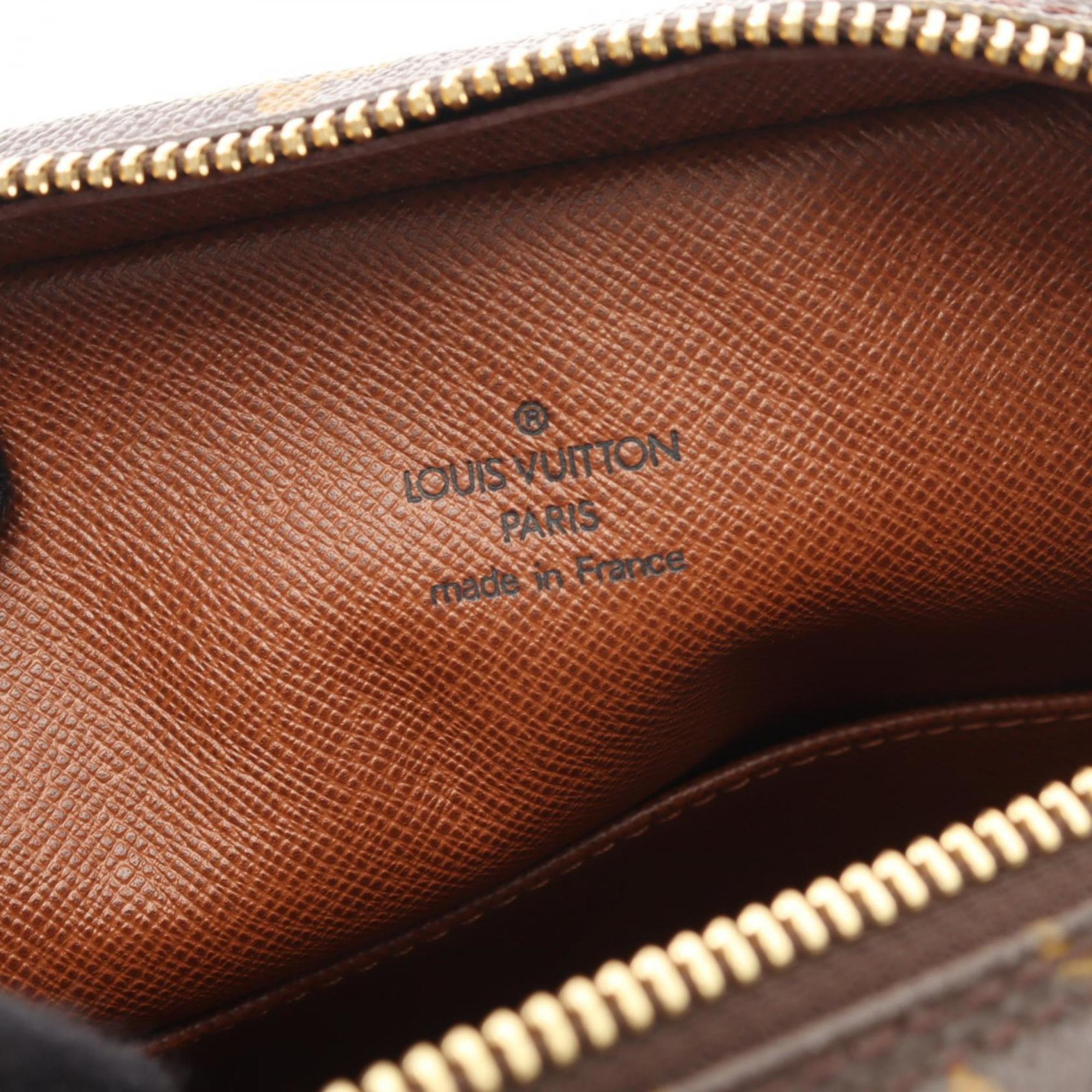 Louis Vuitton Brown Coated Canvas Leather Shoulder Bag
