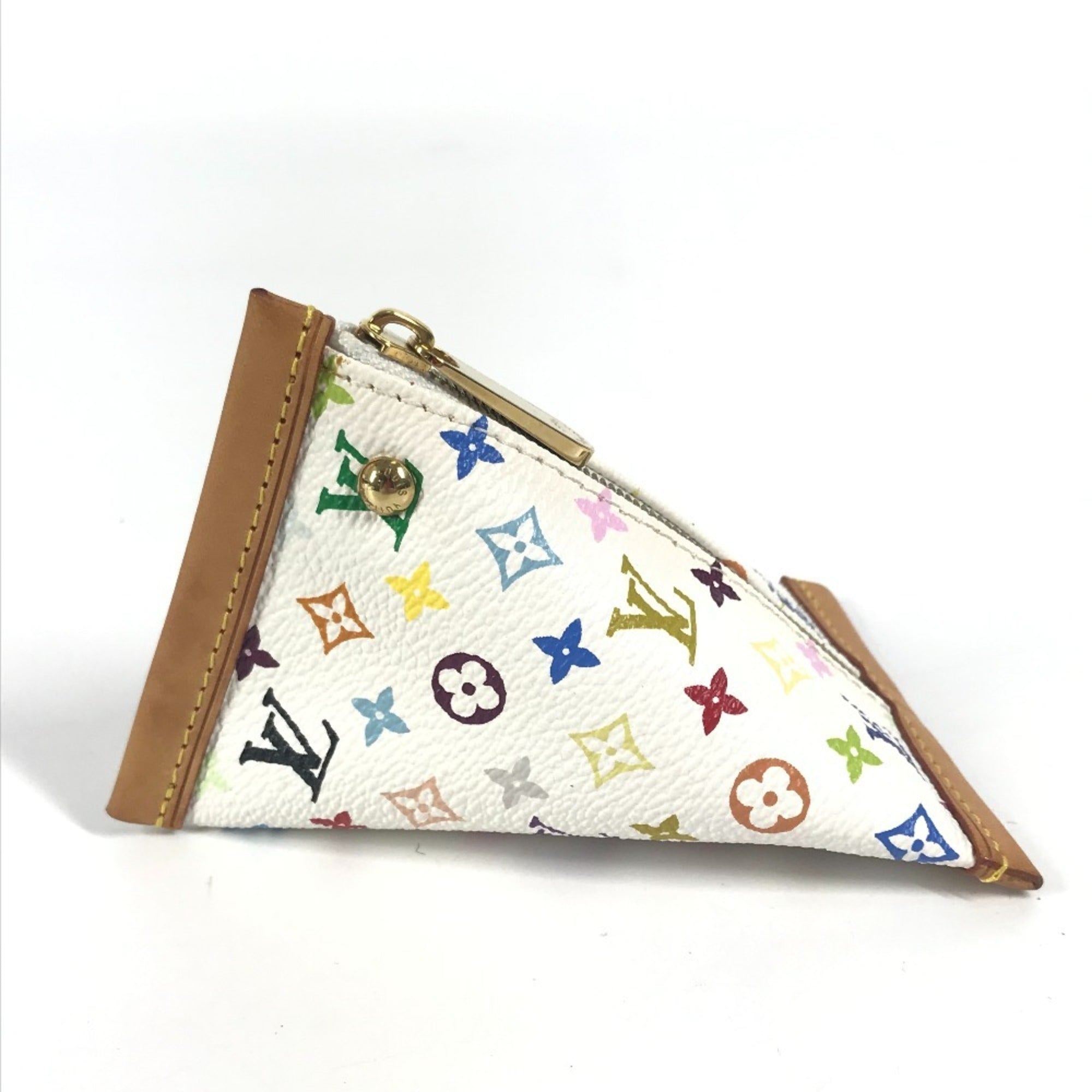 Louis Vuitton Blanc White Monogram Multicolore Coin Purse/Coin Case