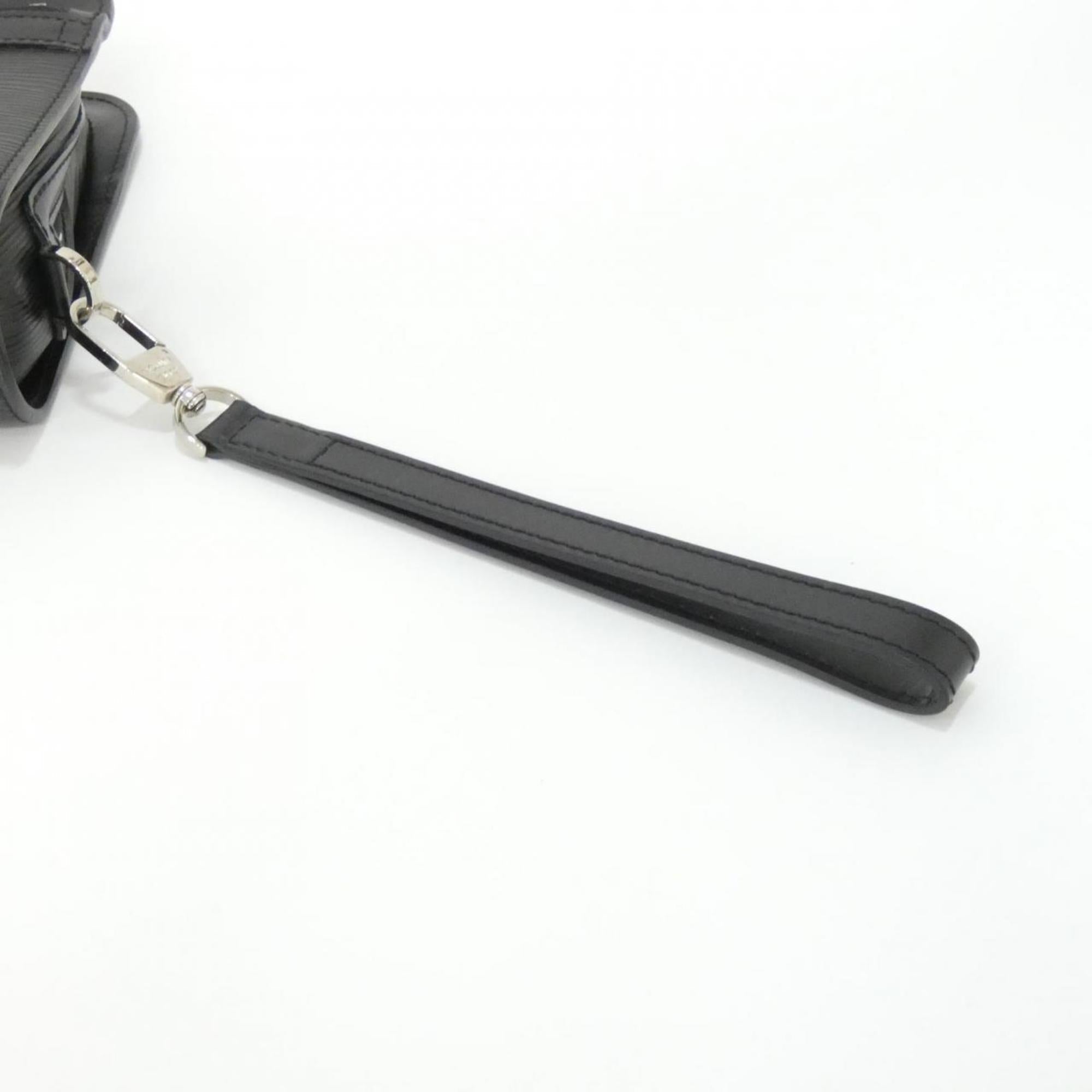 Louis Vuitton Black Leather Clutch Bag