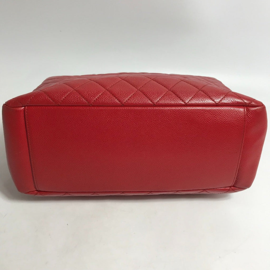 Chanel Red Leather Tote Bag