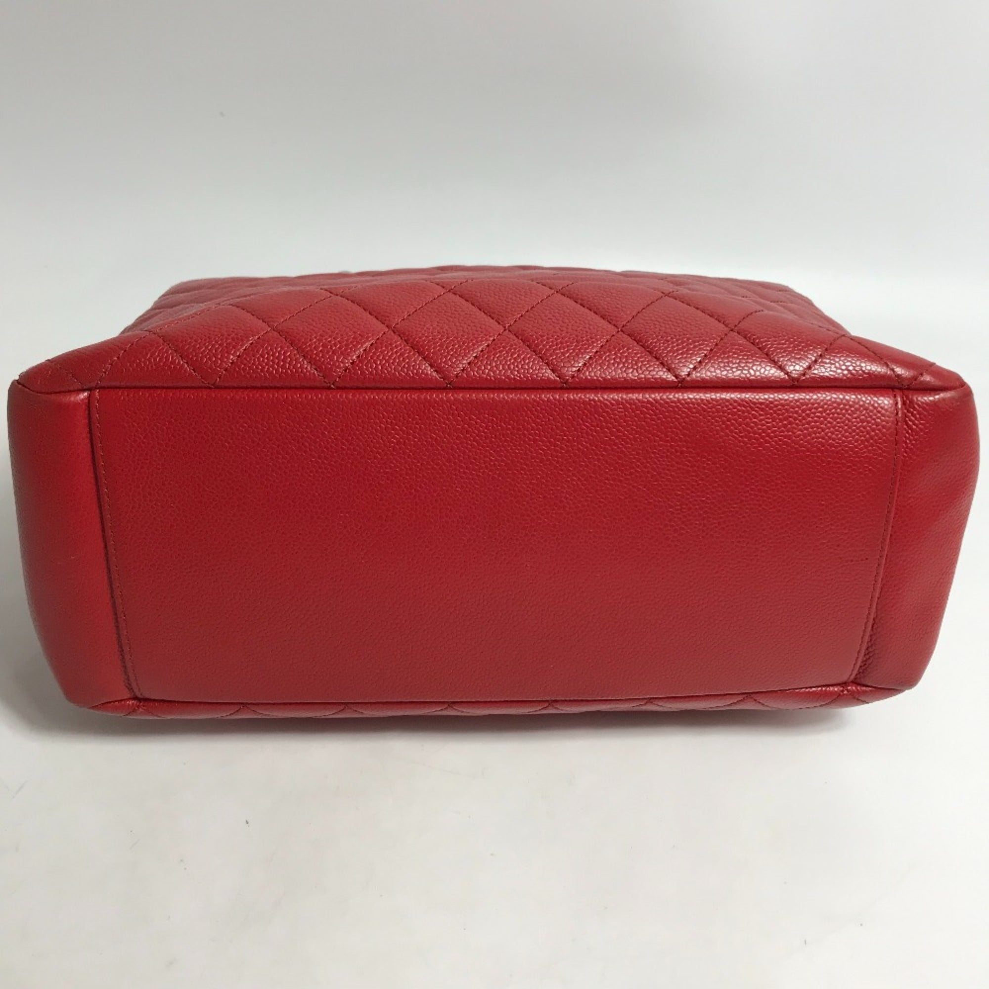 Chanel Red Leather Tote Bag