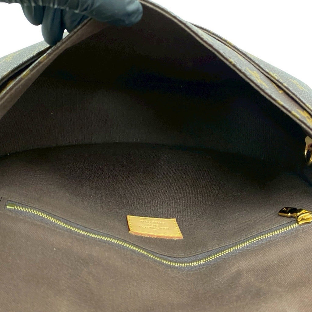Louis Vuitton Brown Leather Pvc Pochette Shoulder Bag