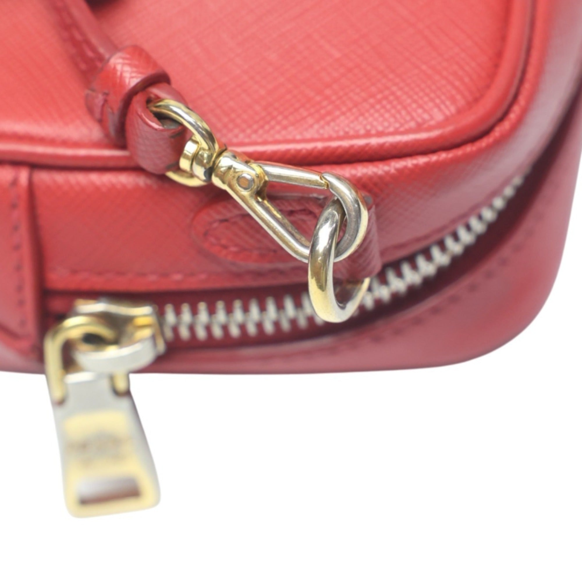 Prada Red Color Leather Shoulder Bag