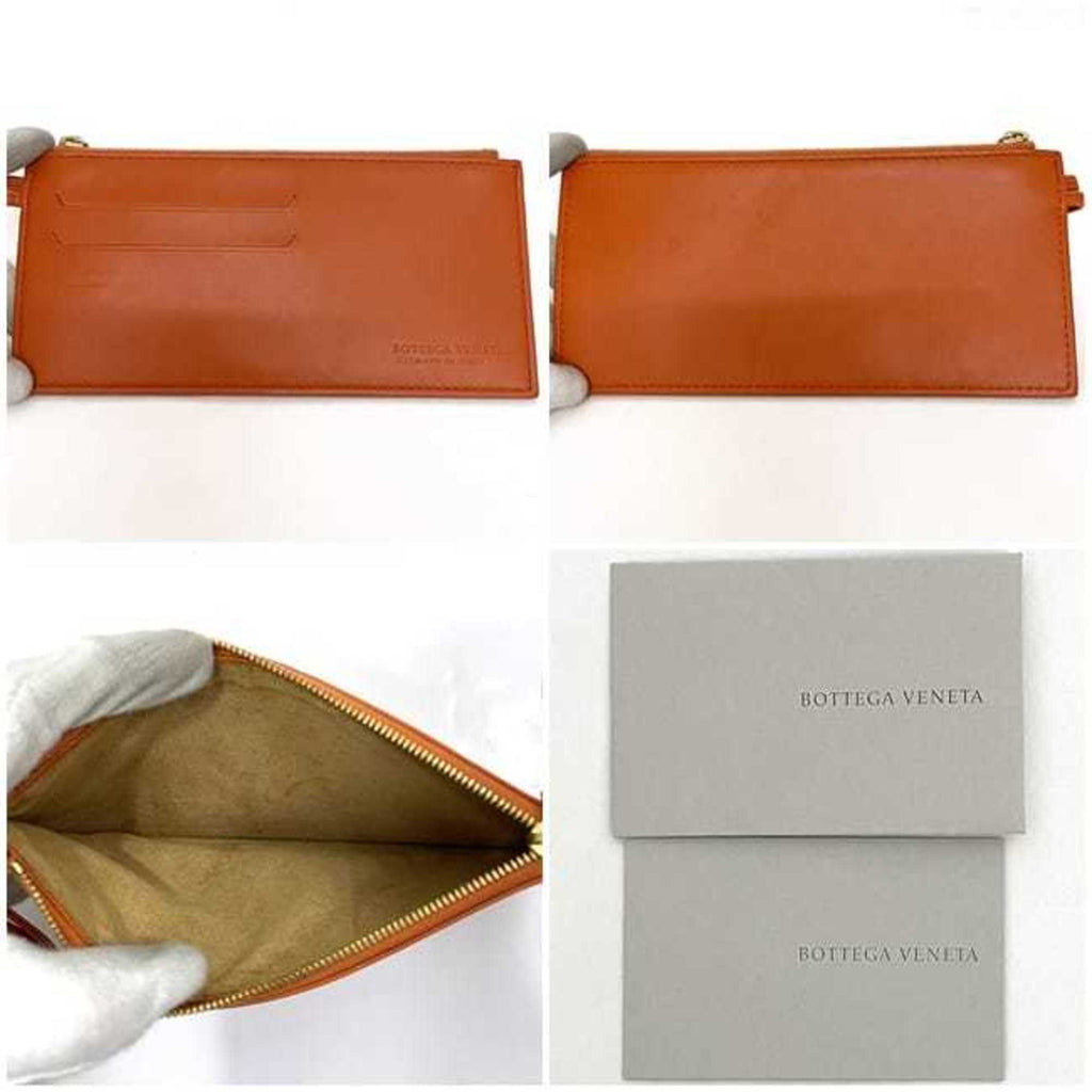 Bottega Veneta Orange Leather Basket Tote Bag