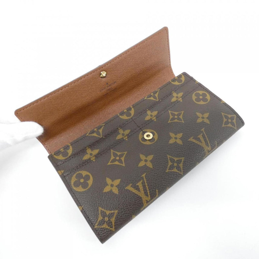 Louis Vuitton Marron Coated Canvas Long Wallet