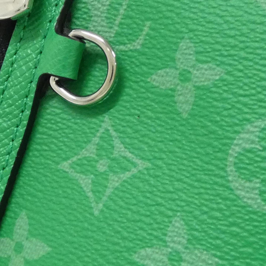 Louis Vuitton Taigarama Vert Coated Canvas Leather Handbag