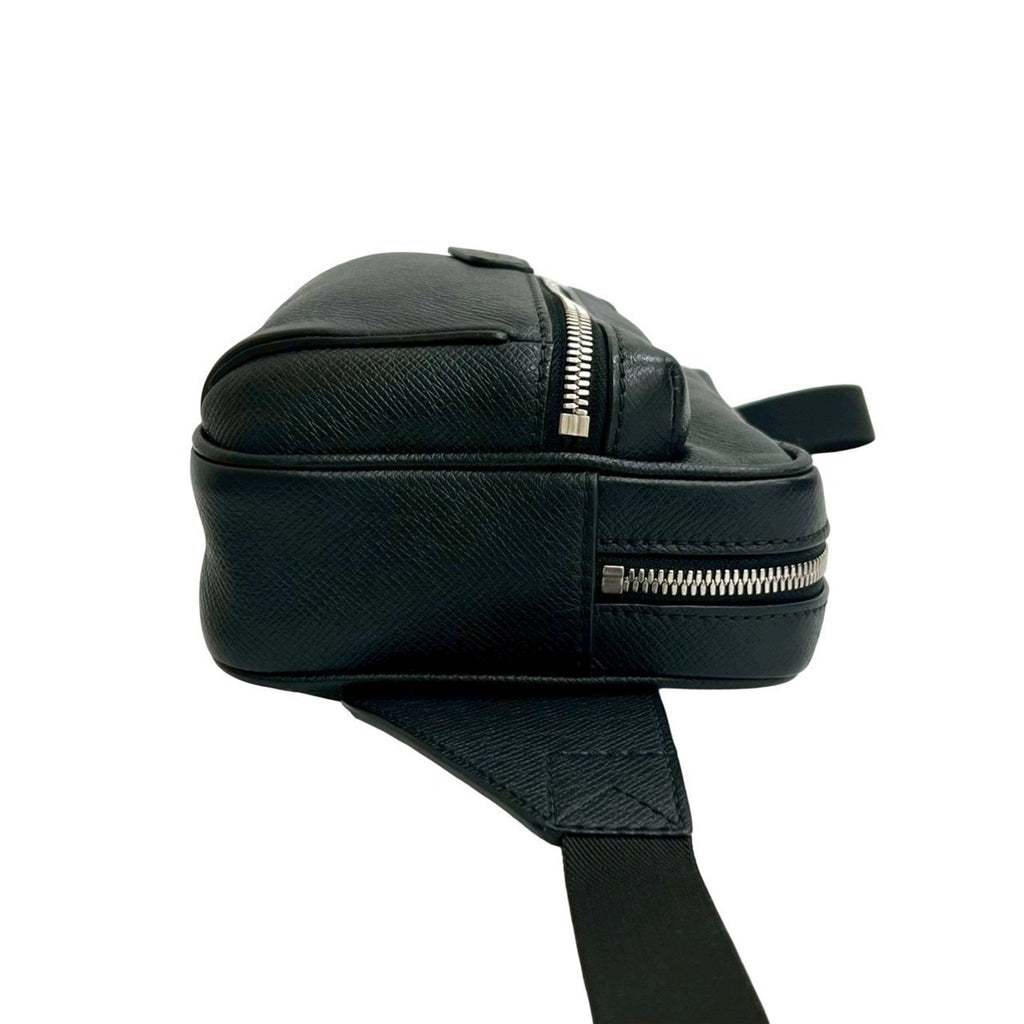 Louis Vuitton Black Leather Shoulder Bag Sling Bag