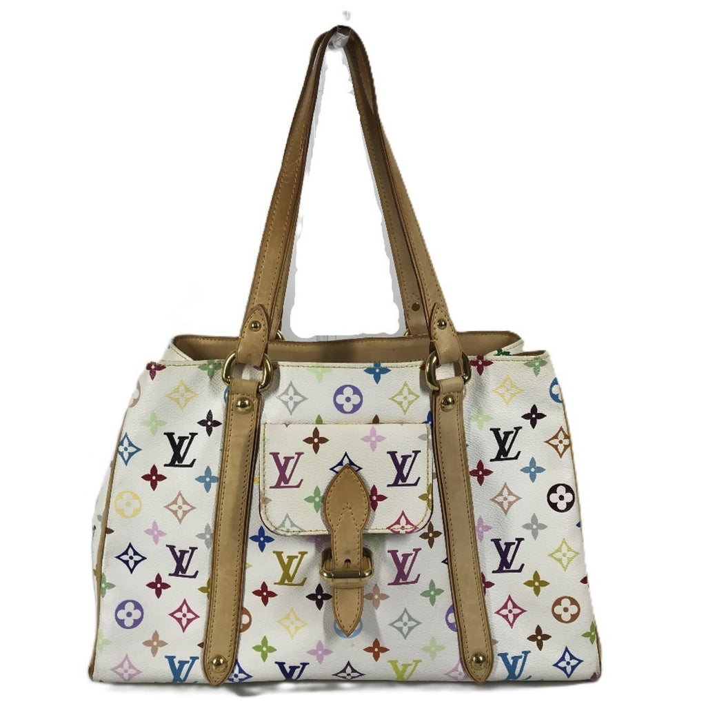 Louis Vuitton Blanc White Monogram Multicolore Shoulder Bag Tote Bag