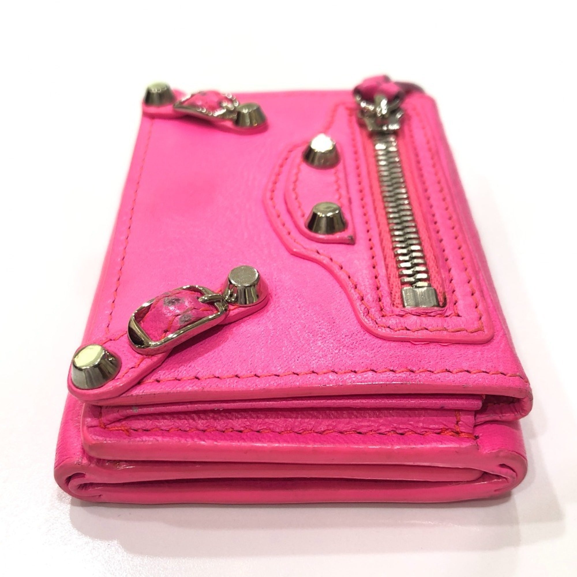 Balenciaga Pink Leather Wallet (Tri-Fold)
