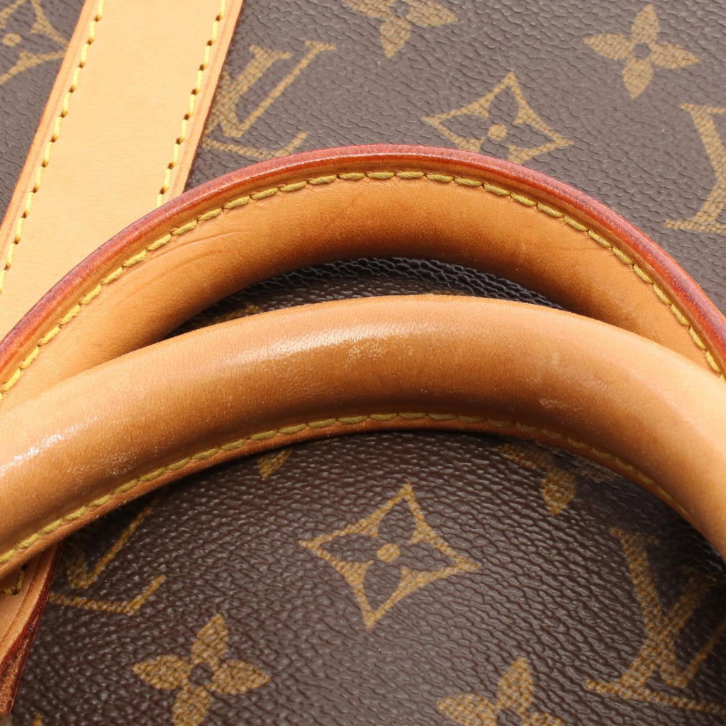 Louis Vuitton Brown Coated Canvas Leather Boston Bag