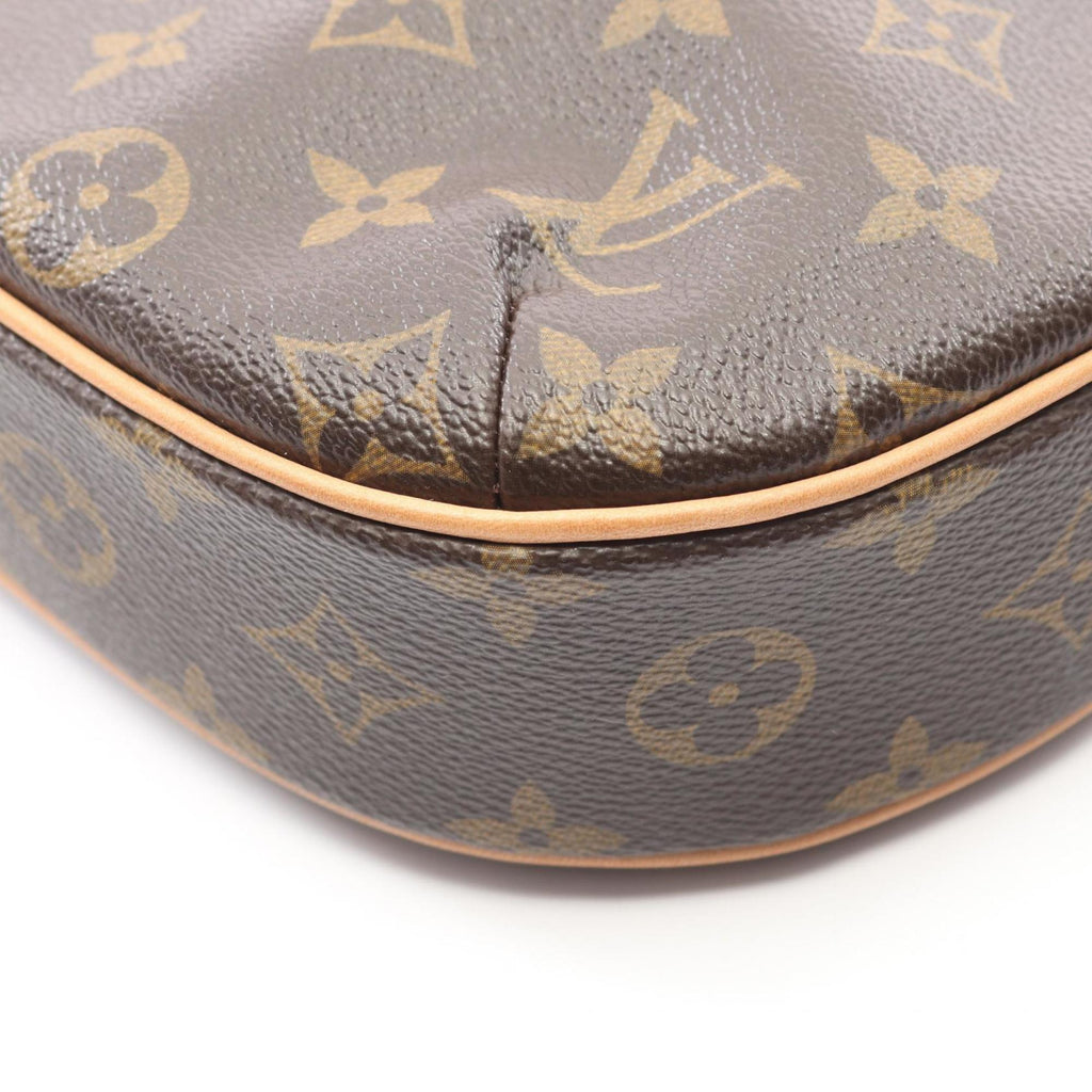 Louis Vuitton Brown Coated Canvas Leather Handbag Shoulder Bag