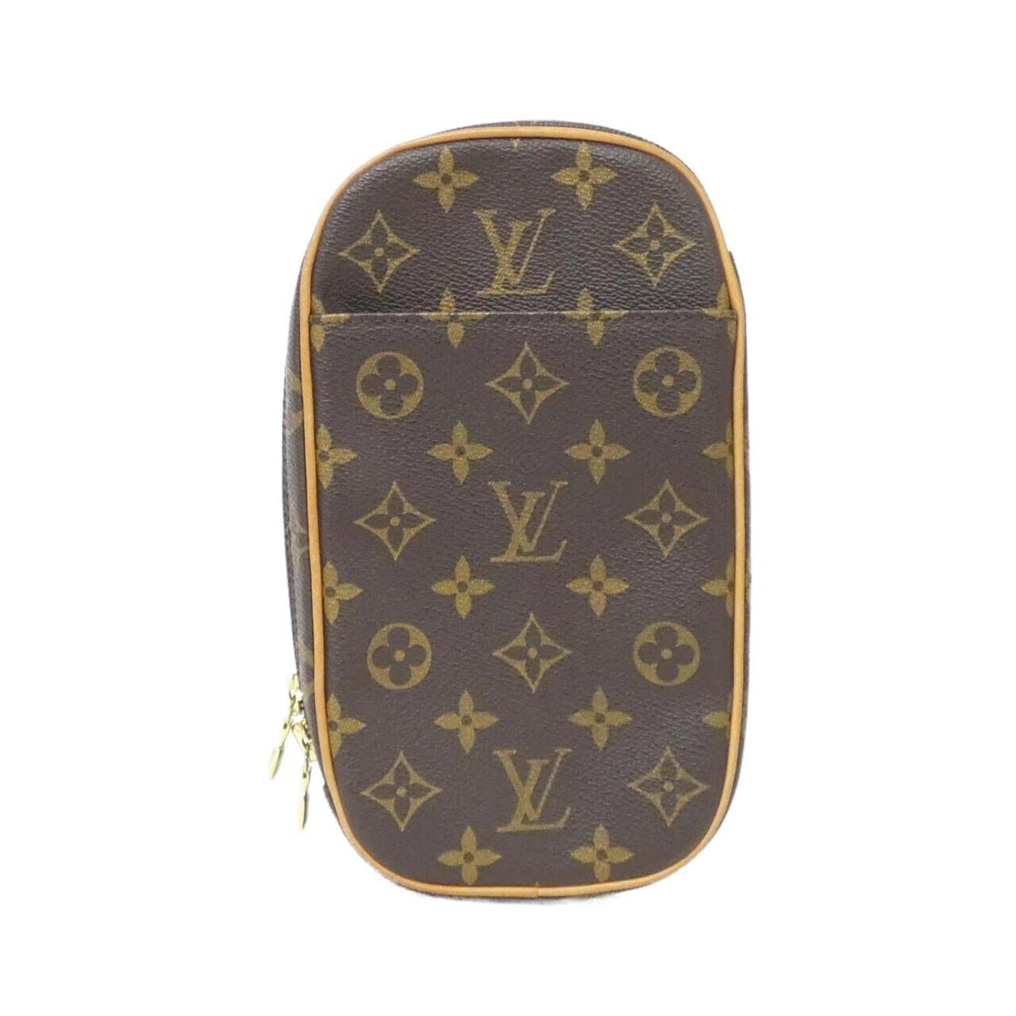 Louis Vuitton Monogram Marron Coated Canvas Pochette Shoulder Bag