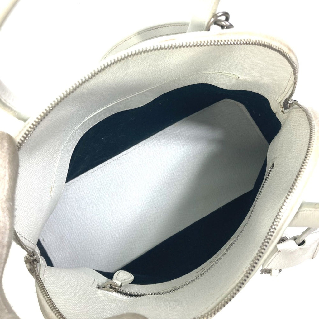 Balenciaga White Leather Hand