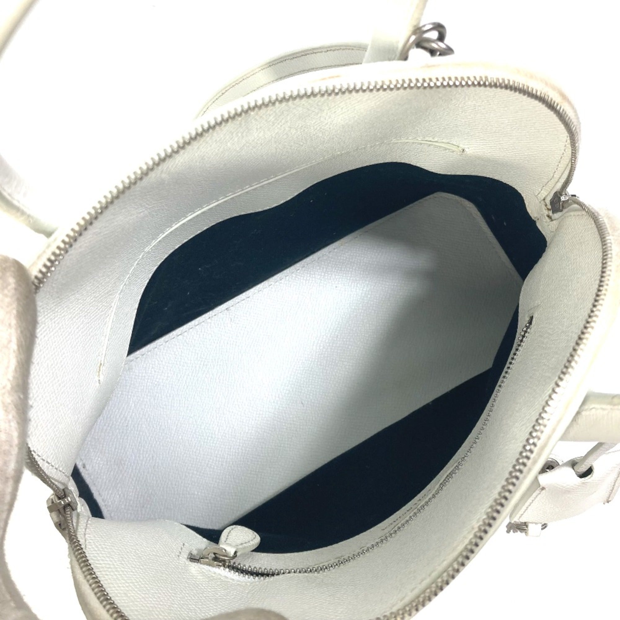 Balenciaga White Leather Hand