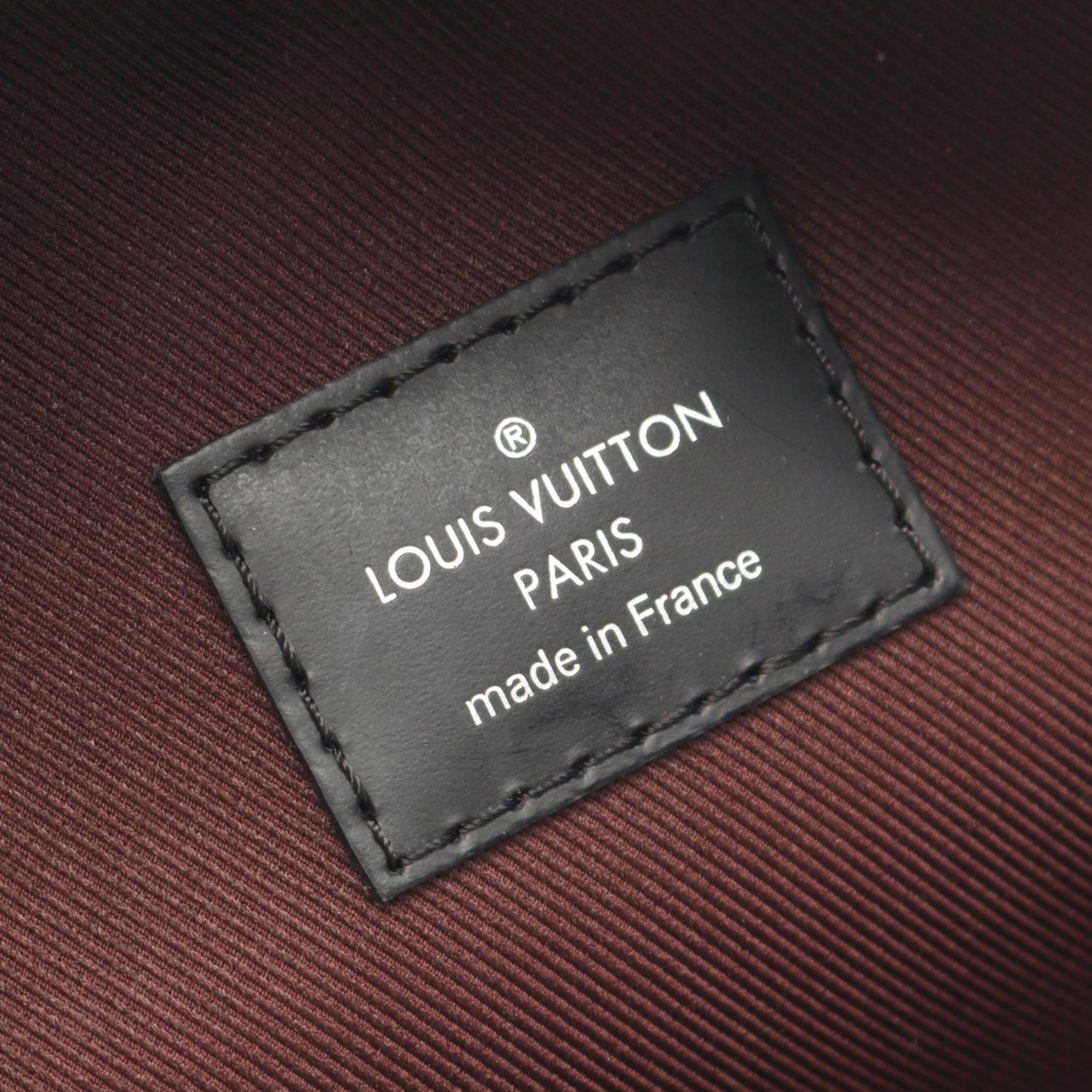 Louis Vuitton Black Brown Coated Canvas Monogram Pvc Leather Backpack