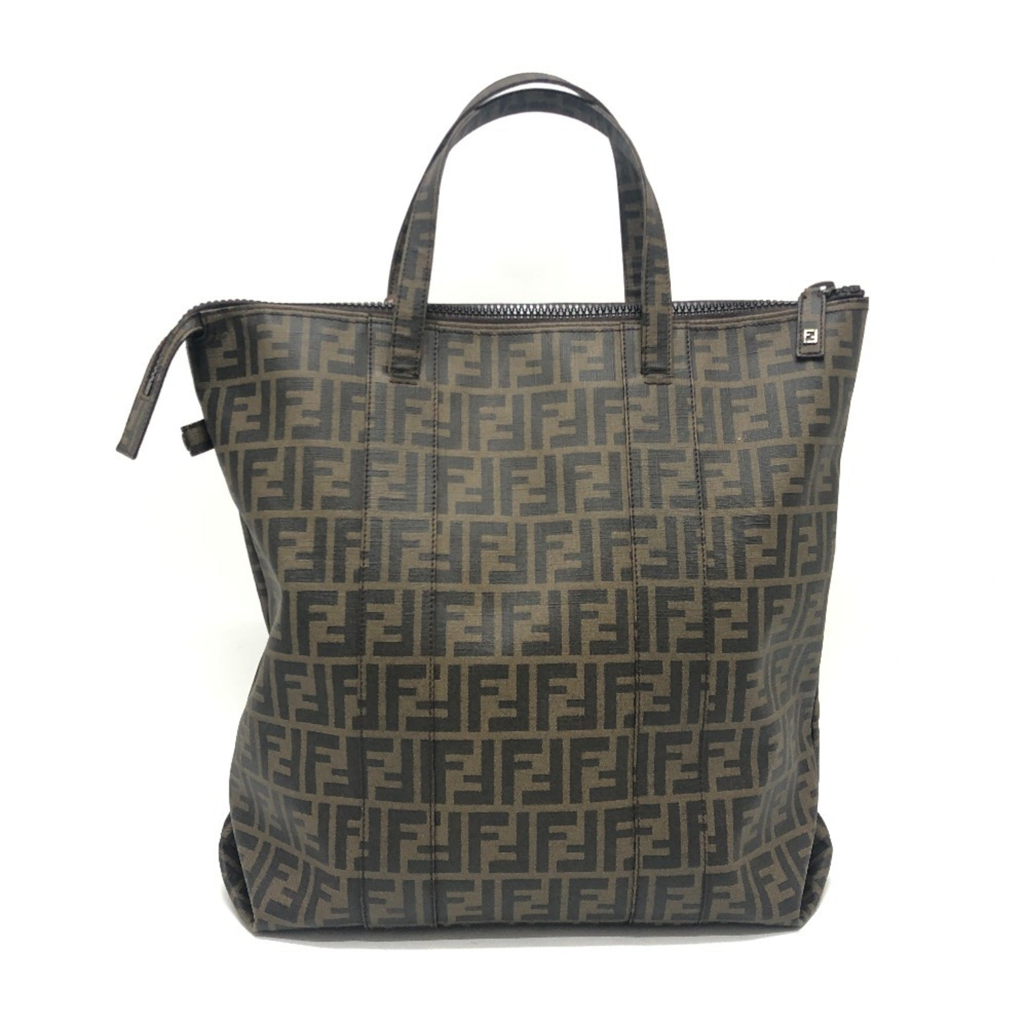 Fendi Brown Pvc Tote Bag